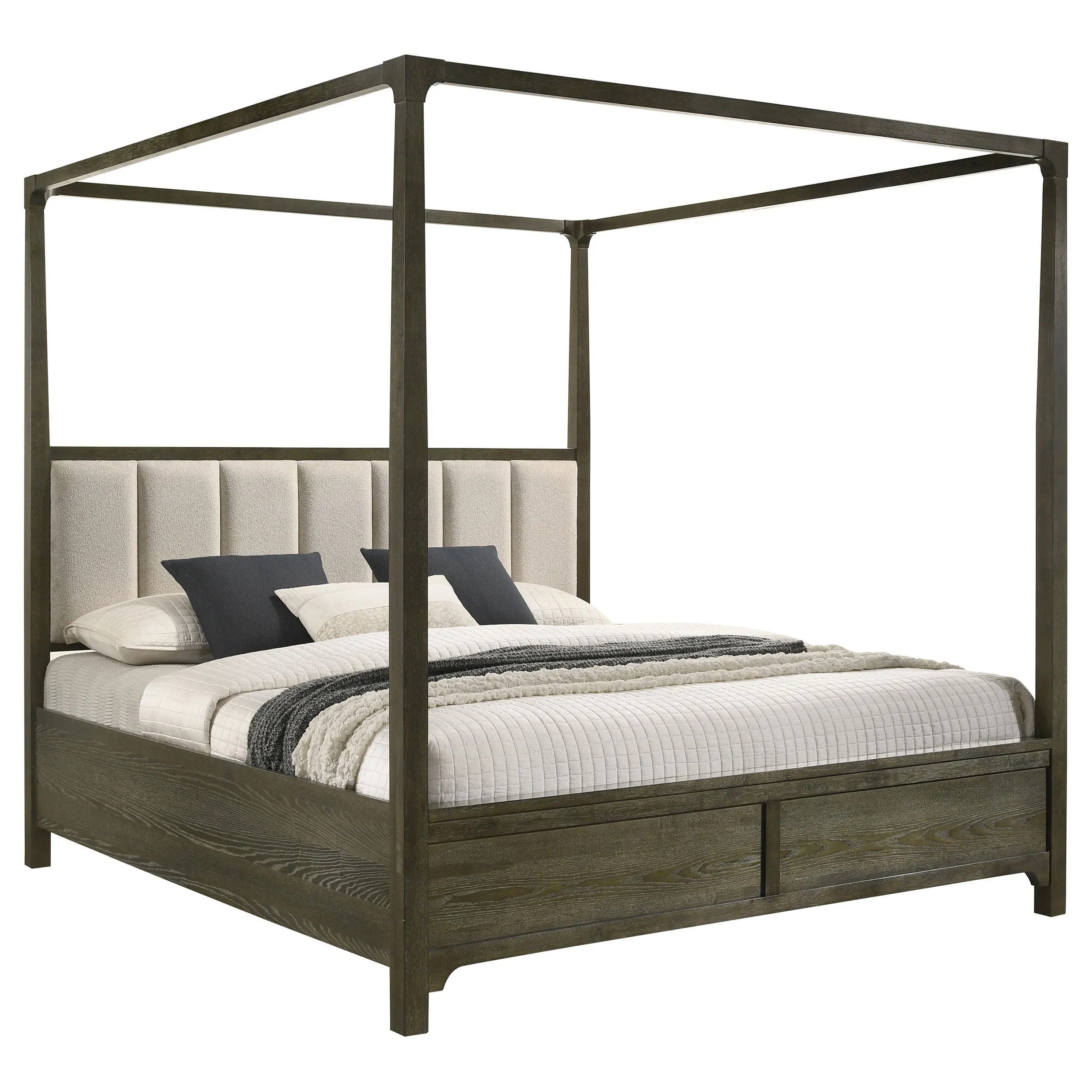 Gran Park Dark Cocoa Queen Four Poster Canopy Bed - Image 2
