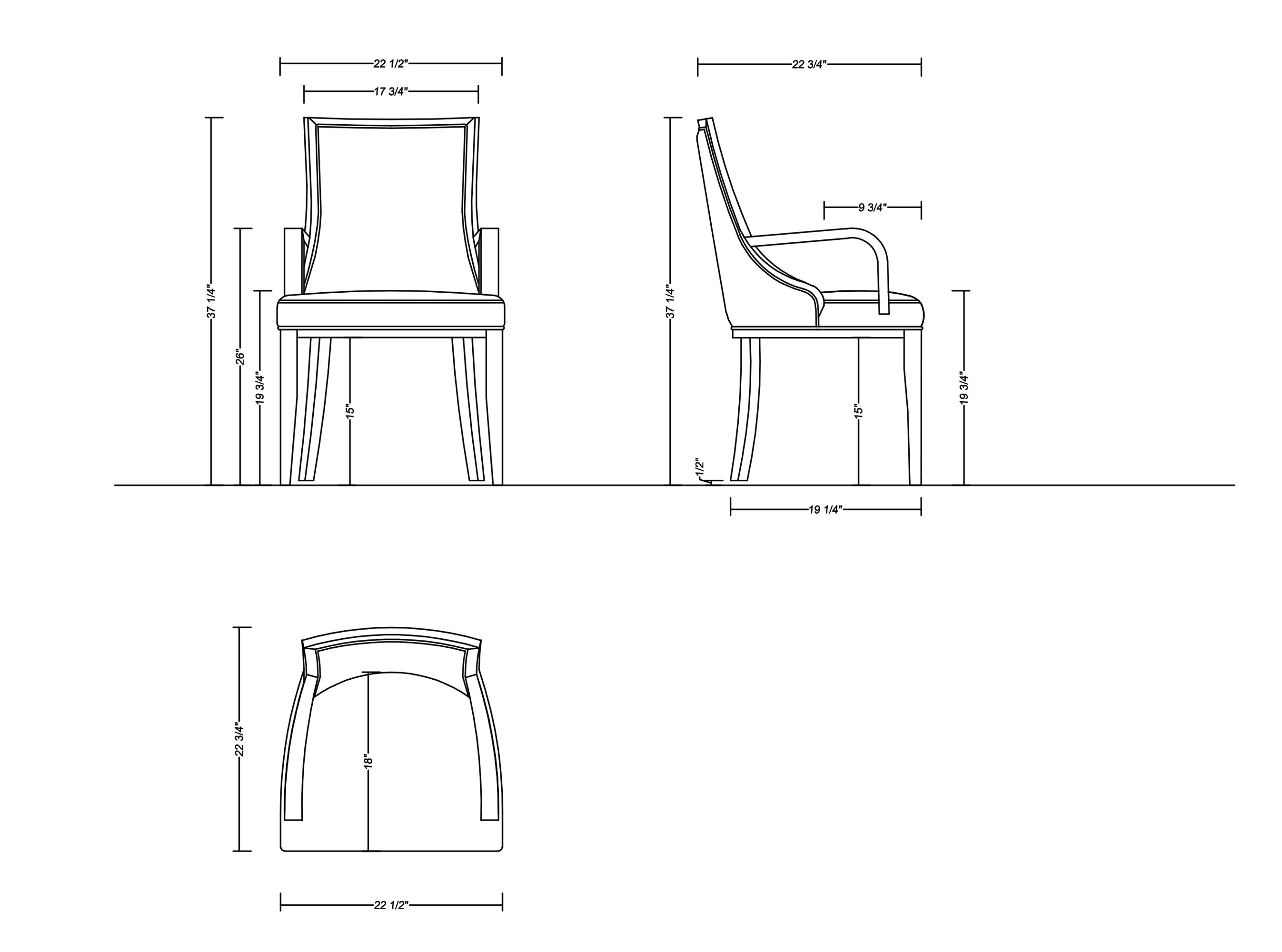 Grand Dining Armchair in Light Grey - Image 3