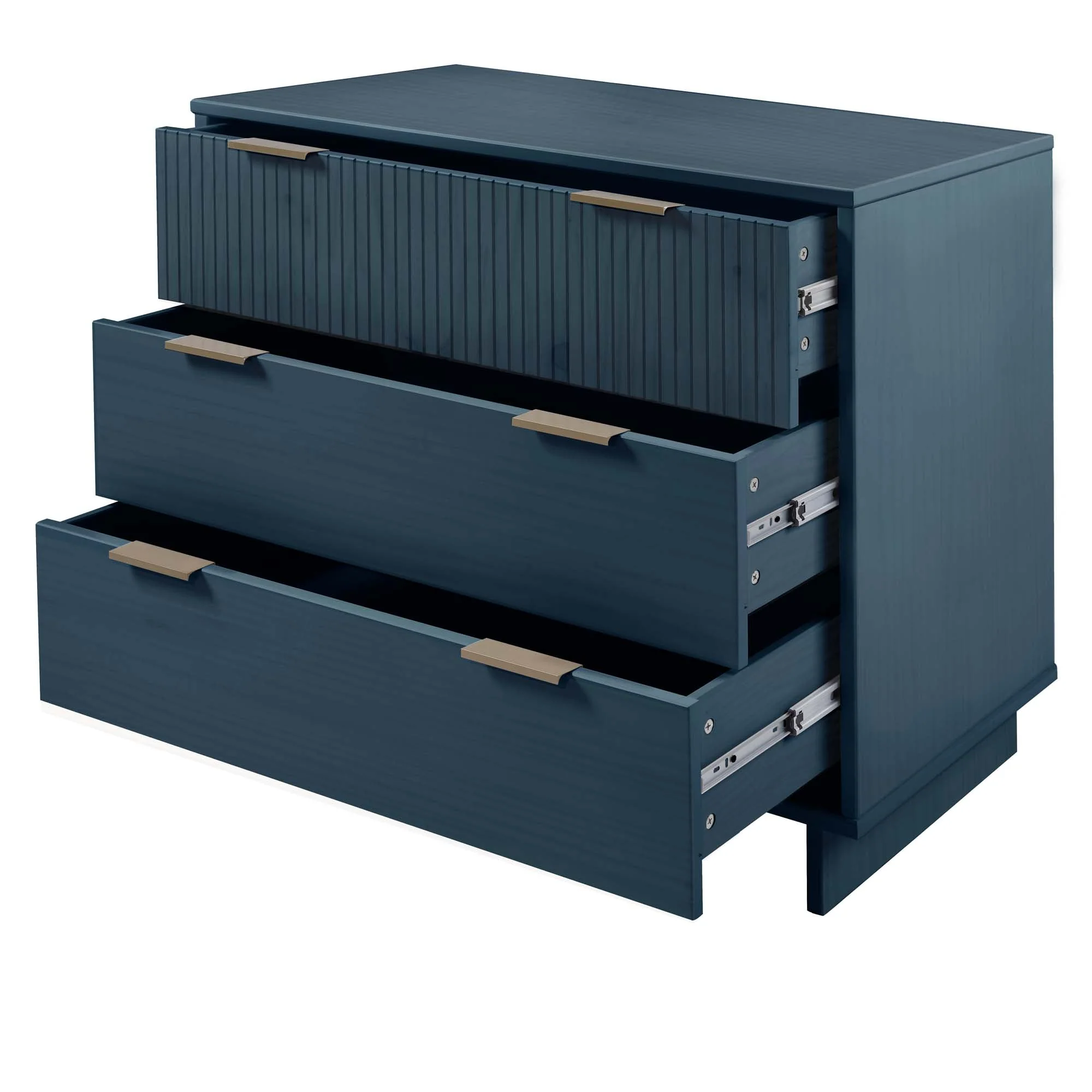 Granville 2-Piece Granville Tall Chest and Standard Dresser Set in Midnight Blue - Image 13