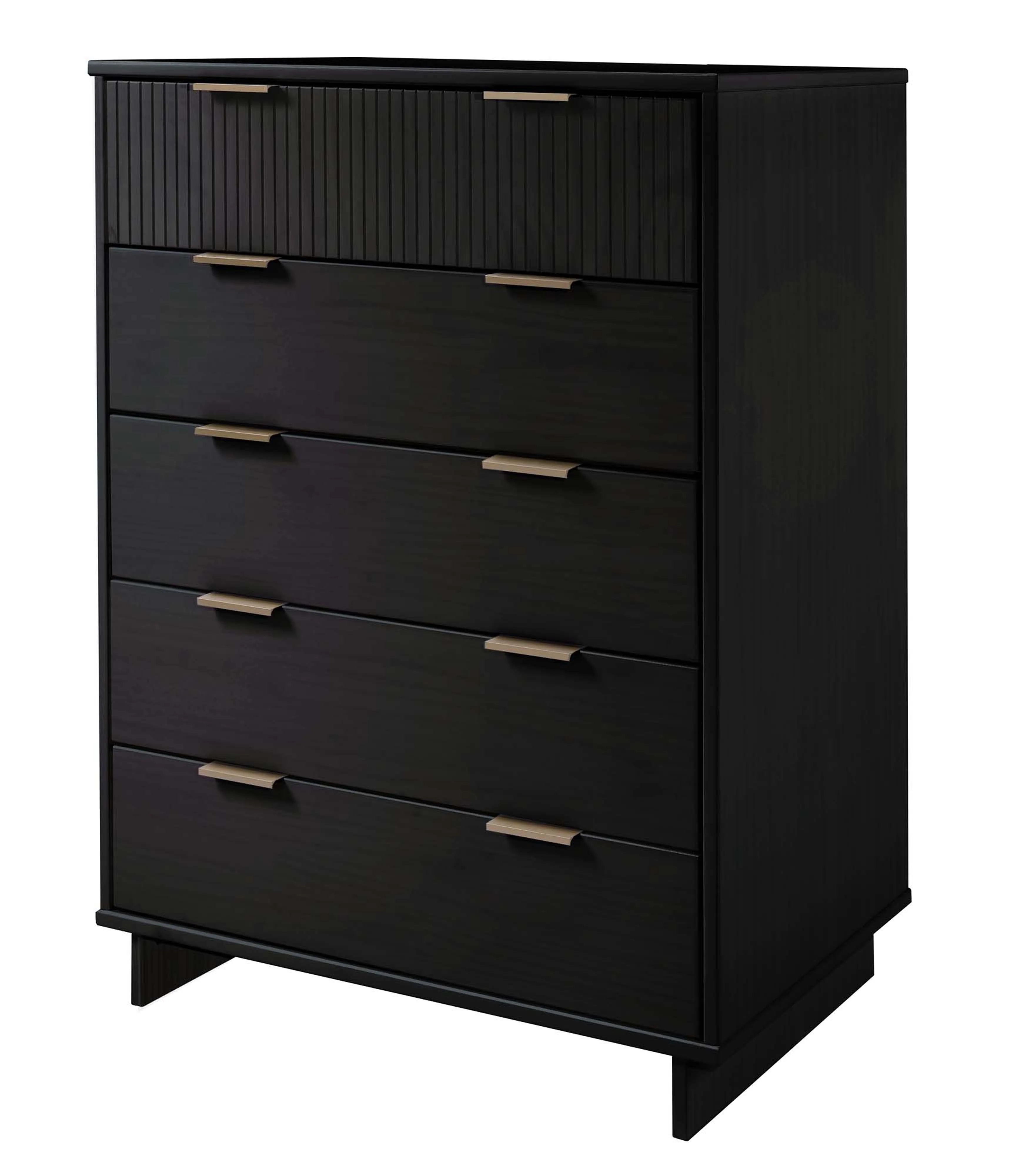 Granville 2-Piece Tall Chest and Double Dresser Set in Black - Image 8