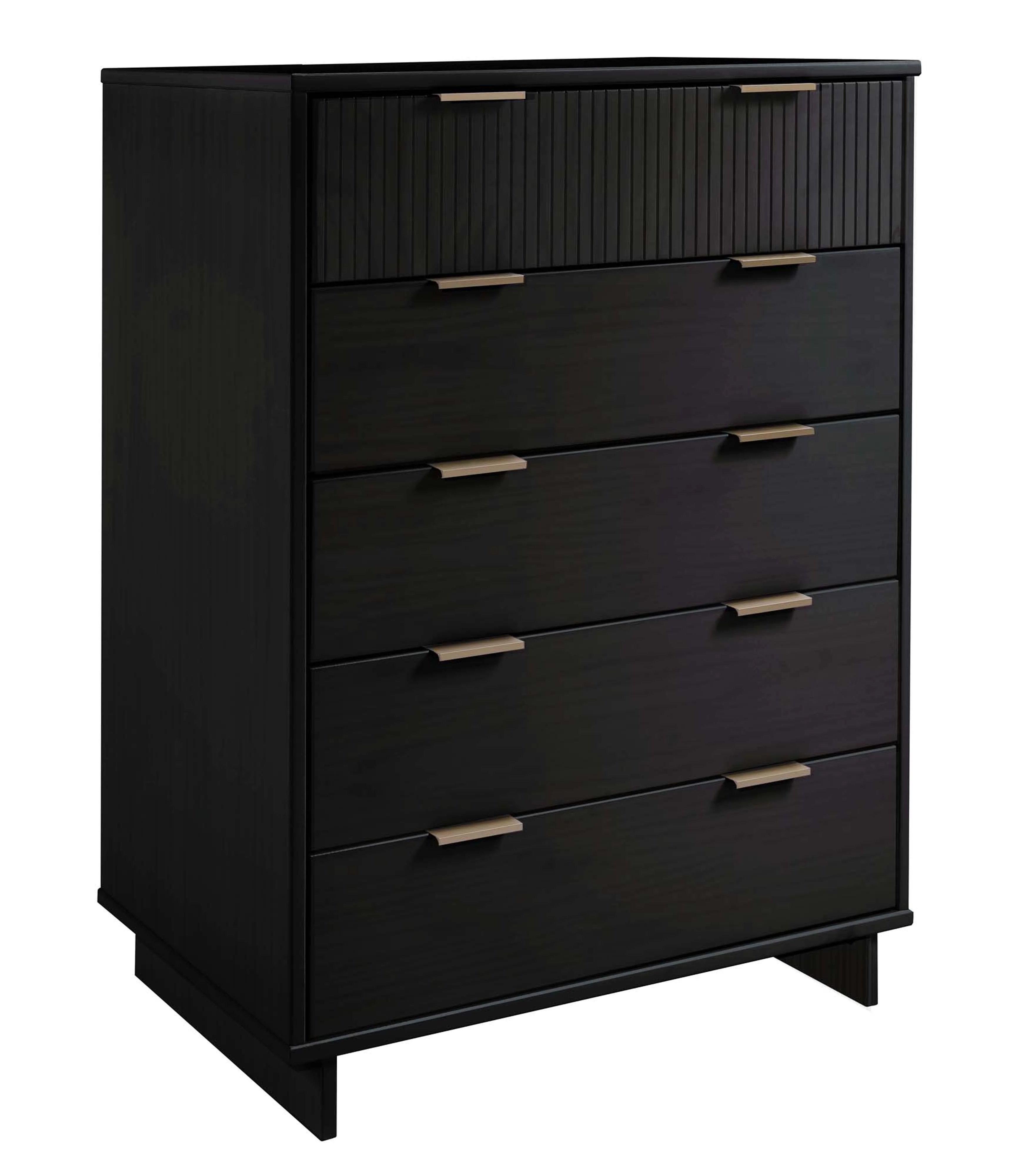 Granville 2-Piece Tall Chest and Double Dresser Set in Black - Image 9