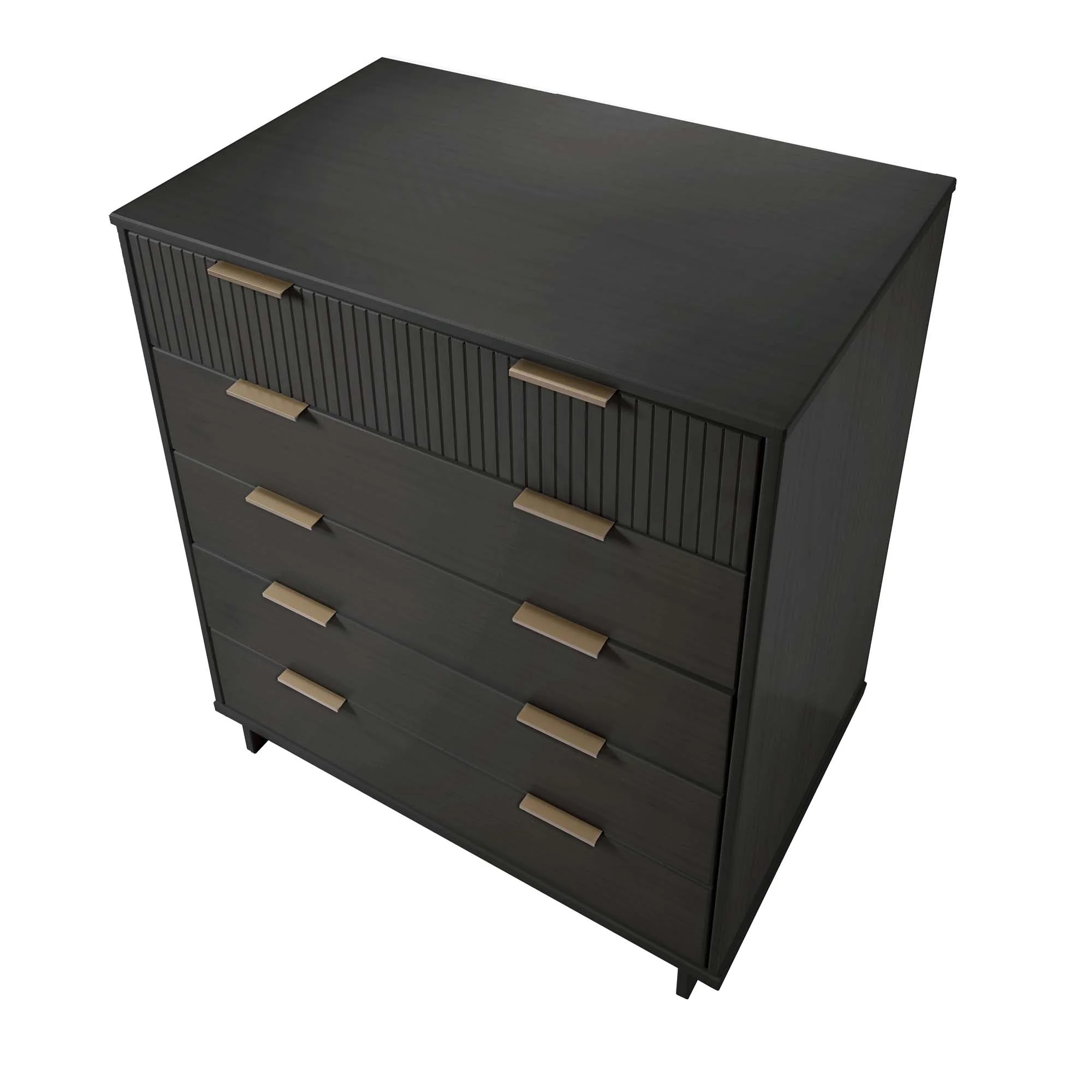 Granville 2-Piece Tall Chest and Standard Dresser Set in Dark Grey - Image 17
