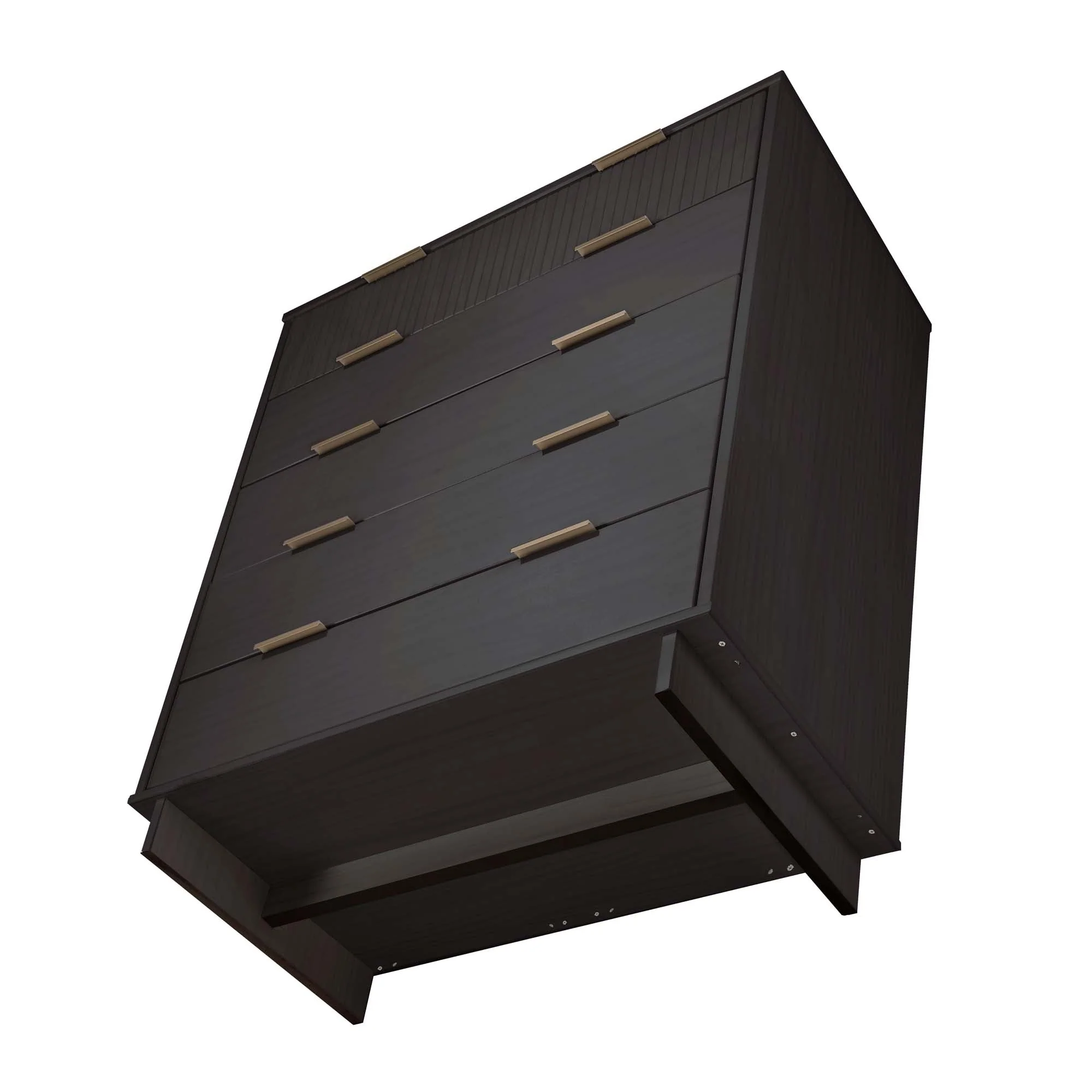 Granville 2-Piece Tall Chest and Standard Dresser Set in Dark Grey - Image 18