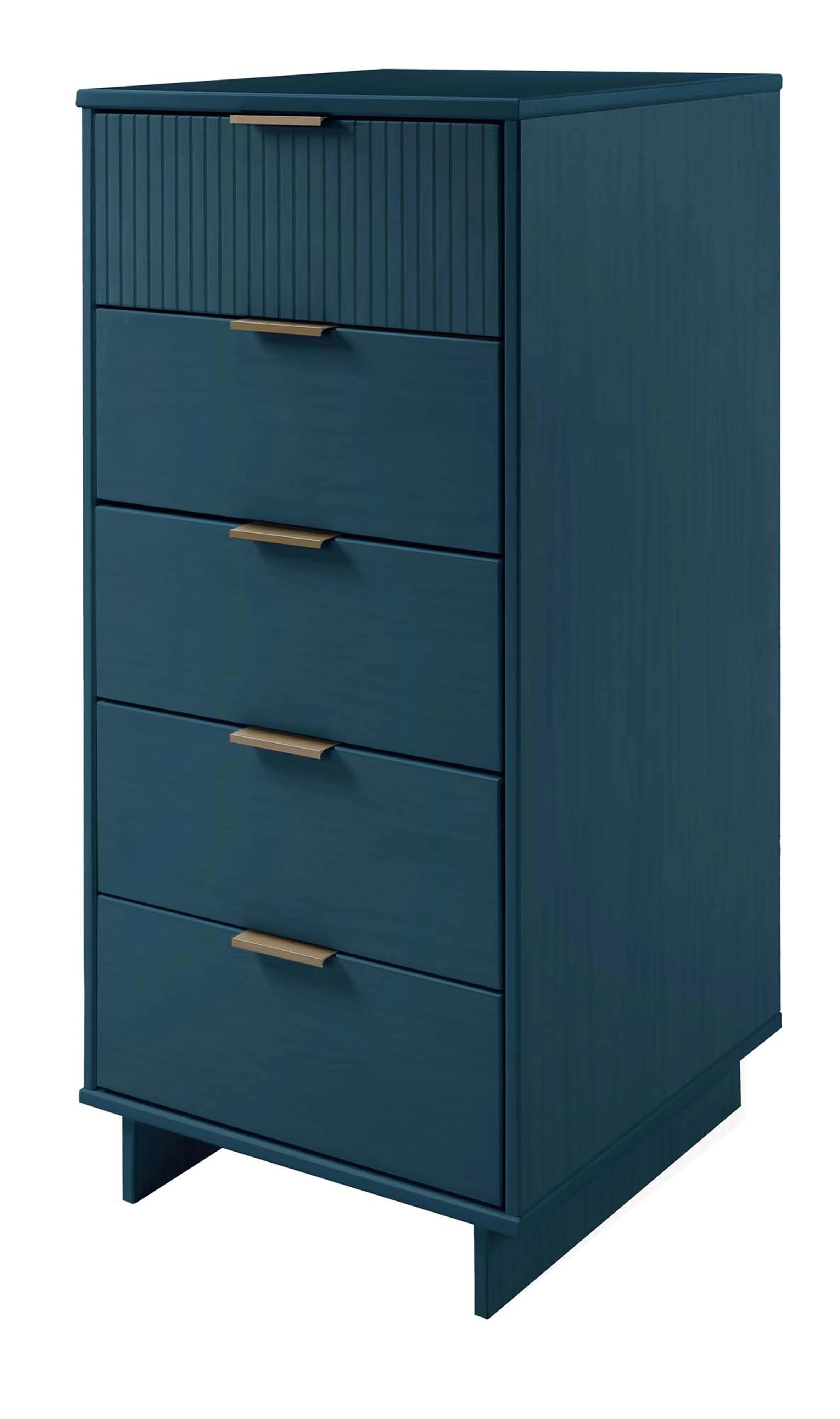 Granville 2-Piece Tall Narrow and Standard Dresser Set in Midnight Blue - Image 8