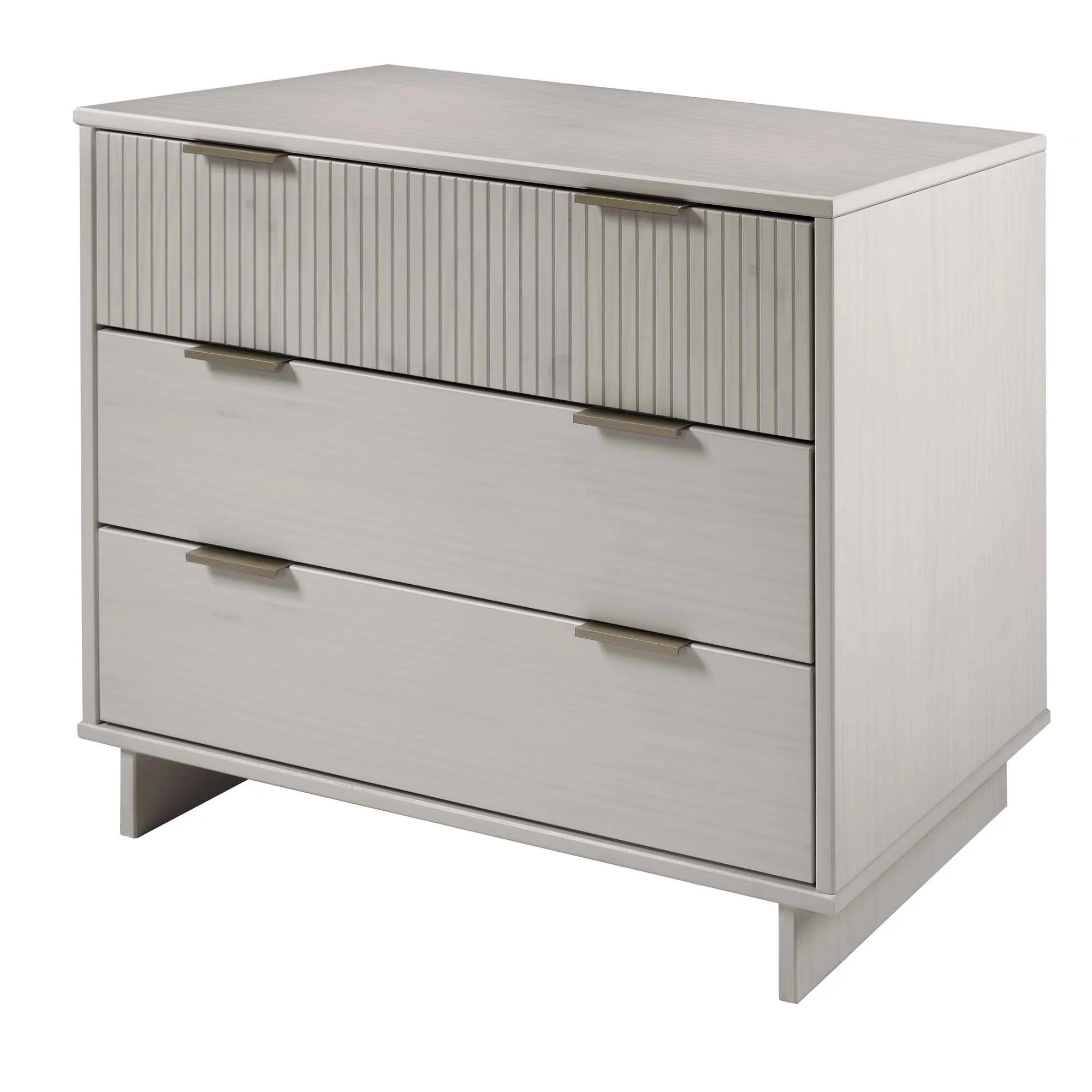 Granville 3-Piece Standard Dresser, Tall Narrow Chest and Nightstand Set in Light Grey - Image 17
