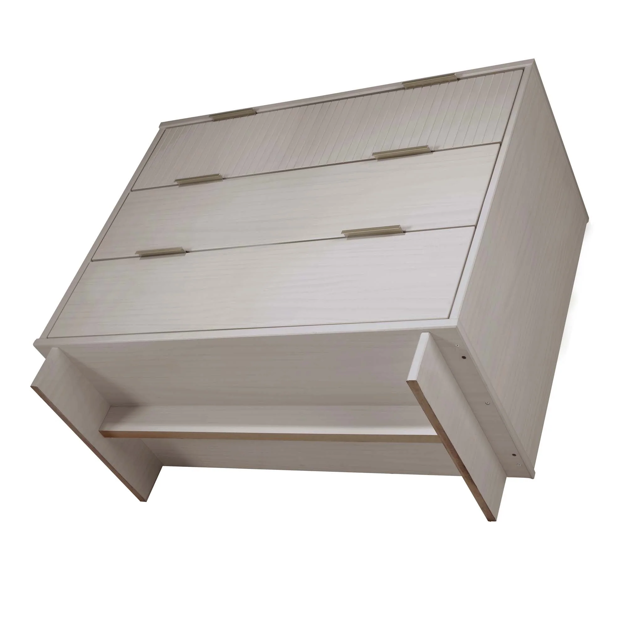Granville 3-Piece Standard Dresser, Tall Narrow Chest and Nightstand Set in Light Grey - Image 21