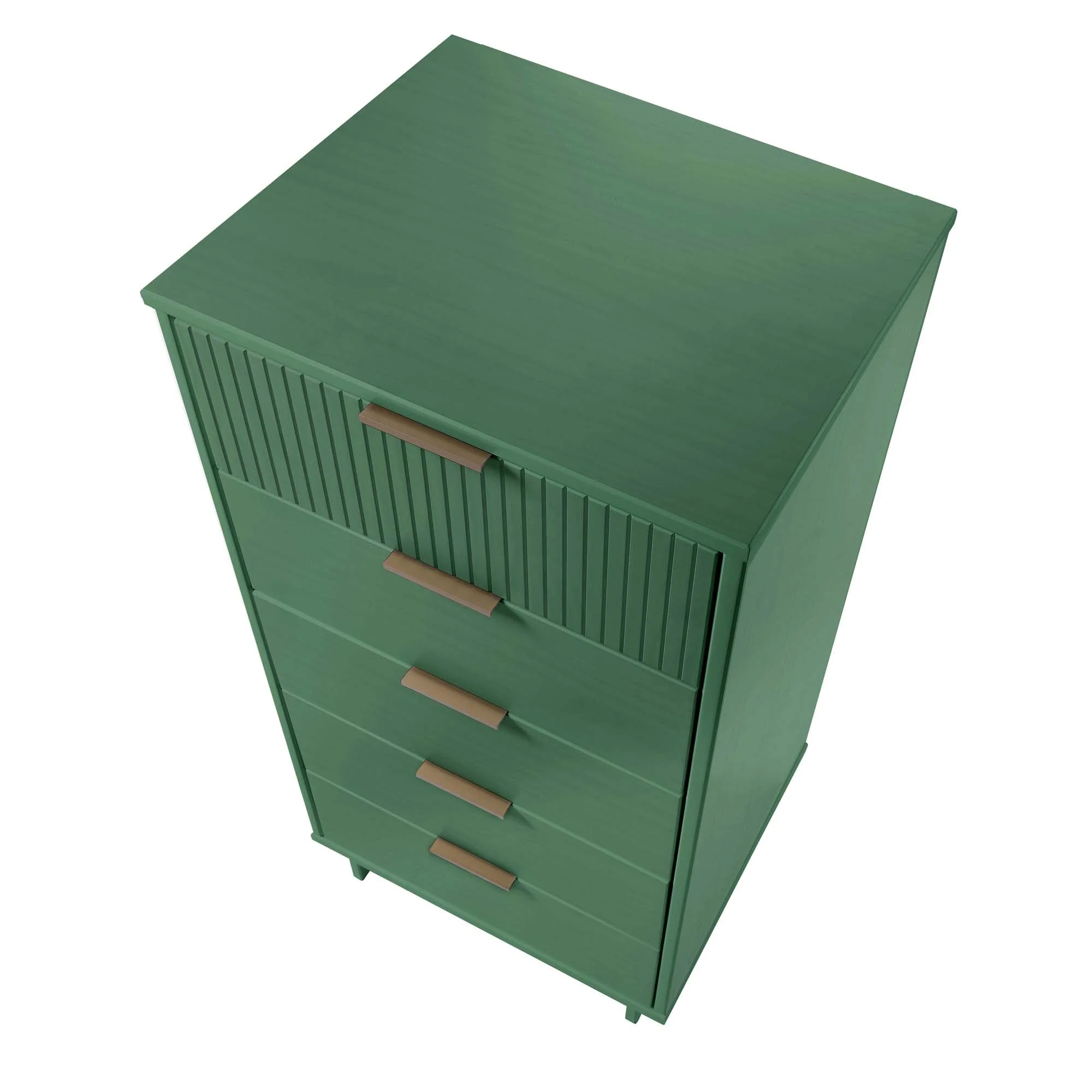 Granville 3-Piece Standard Dresser, Tall Narrow Chest and Nightstand Set in Sage Green - Image 13