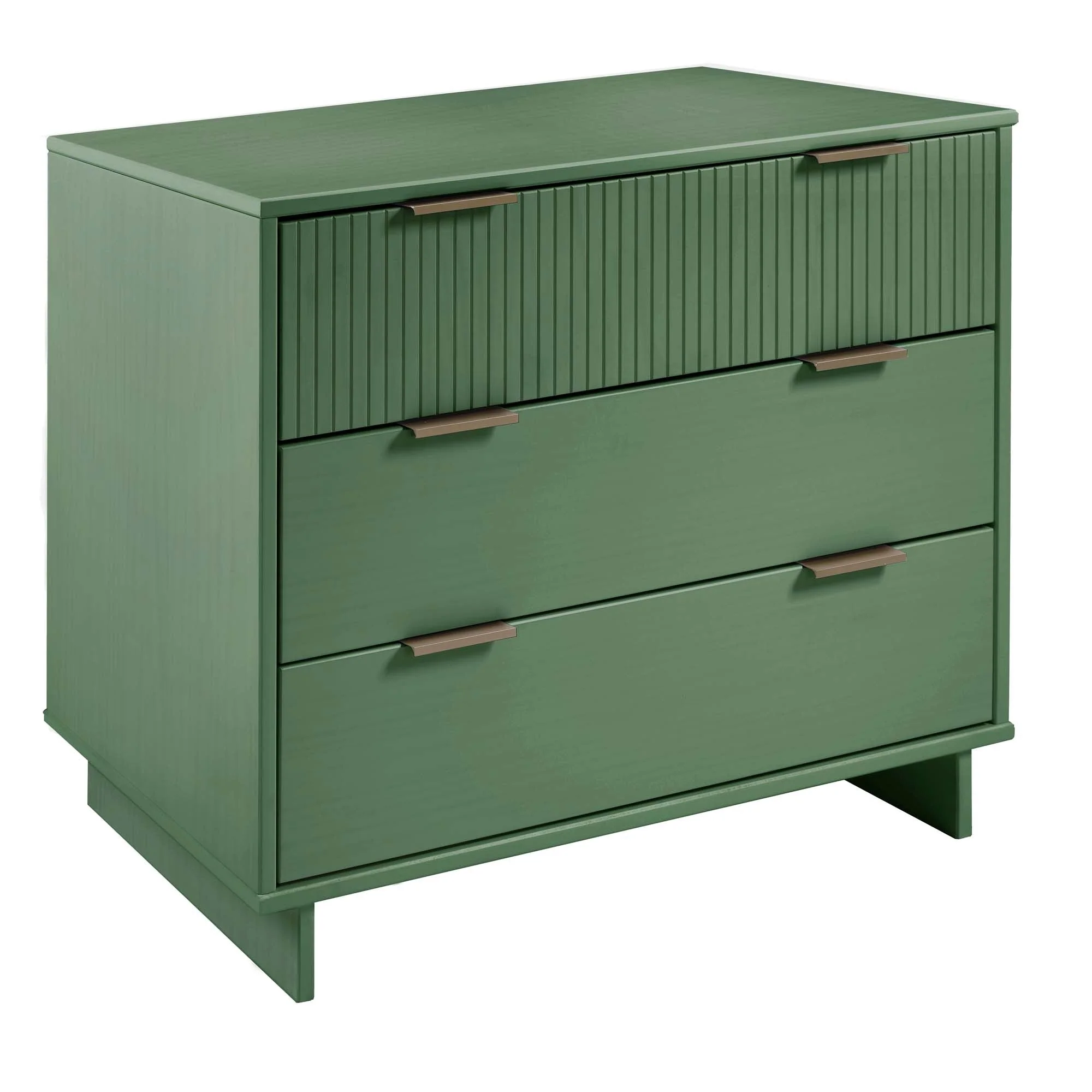 Granville 3-Piece Standard Dresser, Tall Narrow Chest and Nightstand Set in Sage Green - Image 18