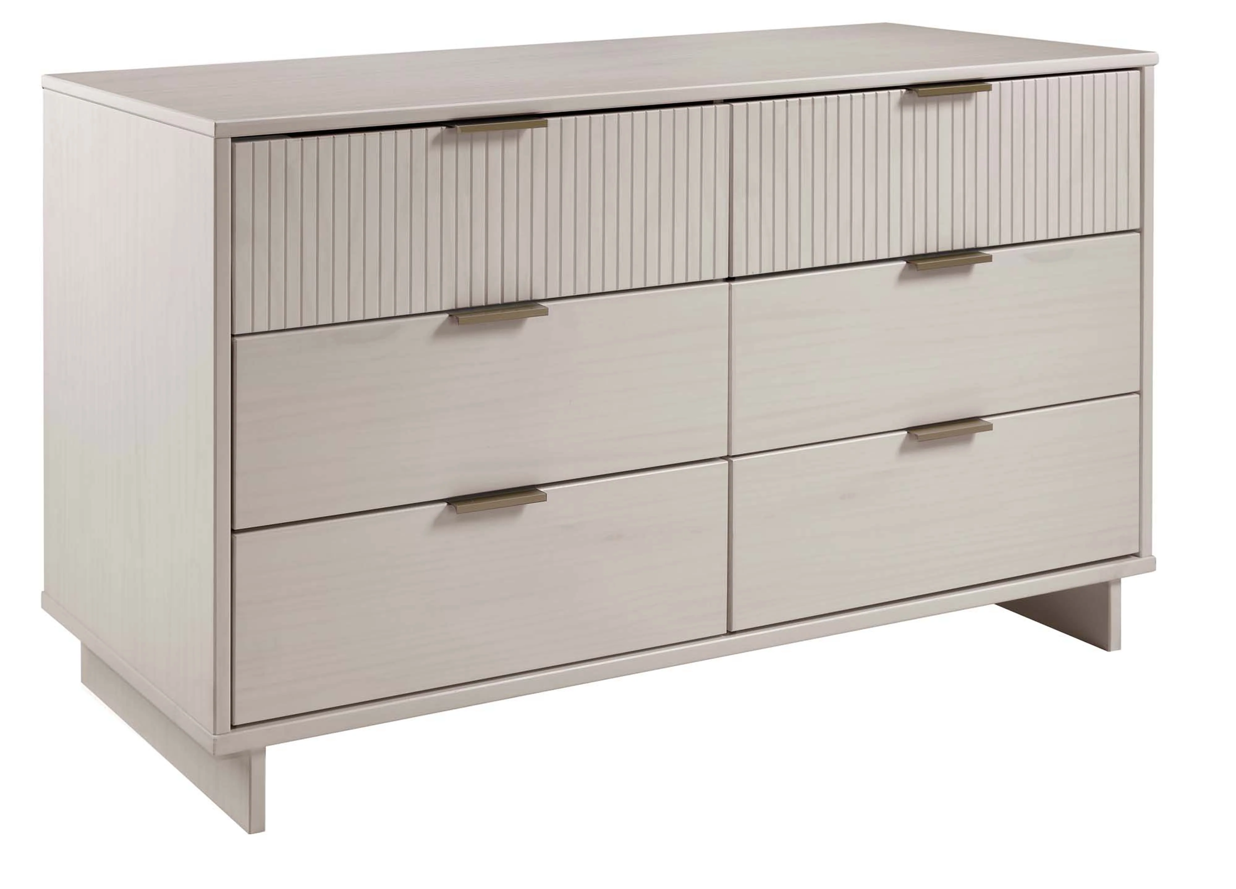 Granville 3-Piece Tall Narrow Chest, Double Dresser and Nightstand Set in Light Grey - Image 18