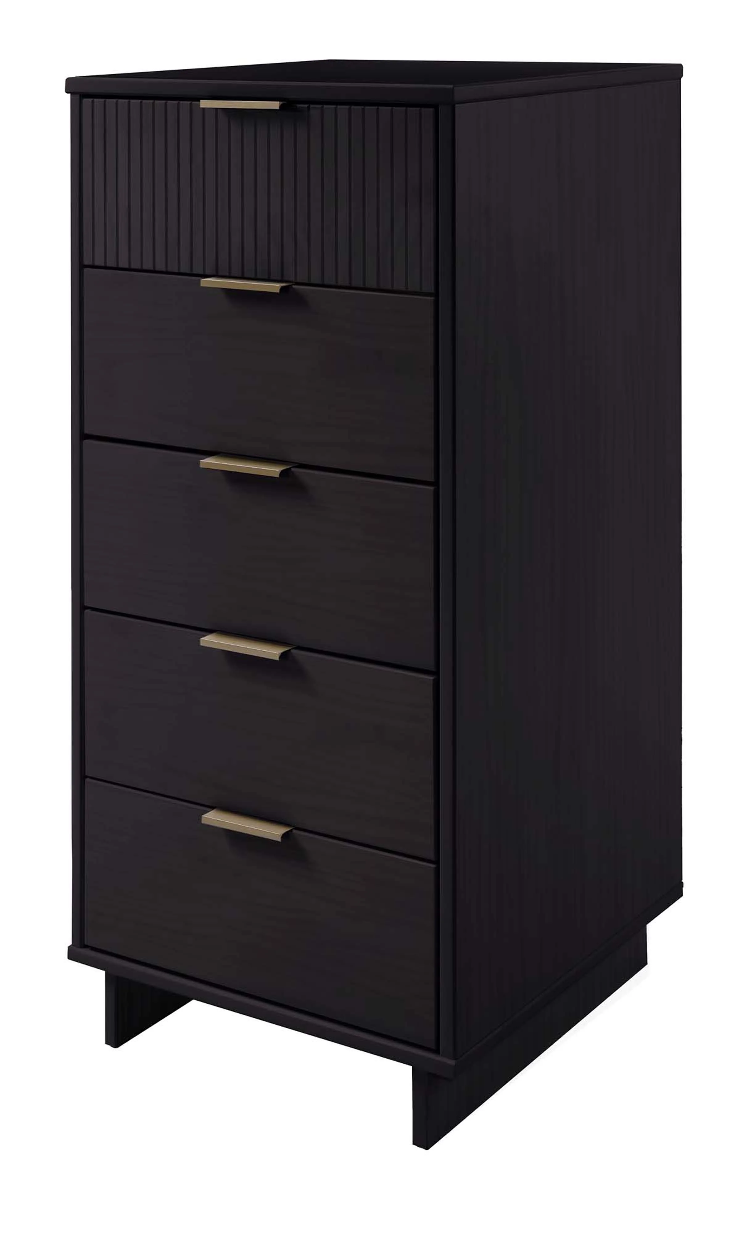 Granville 3-Piece Tall Narrow Chest, Double Dresser Set and Standard Dresser Set in Black - Image 10