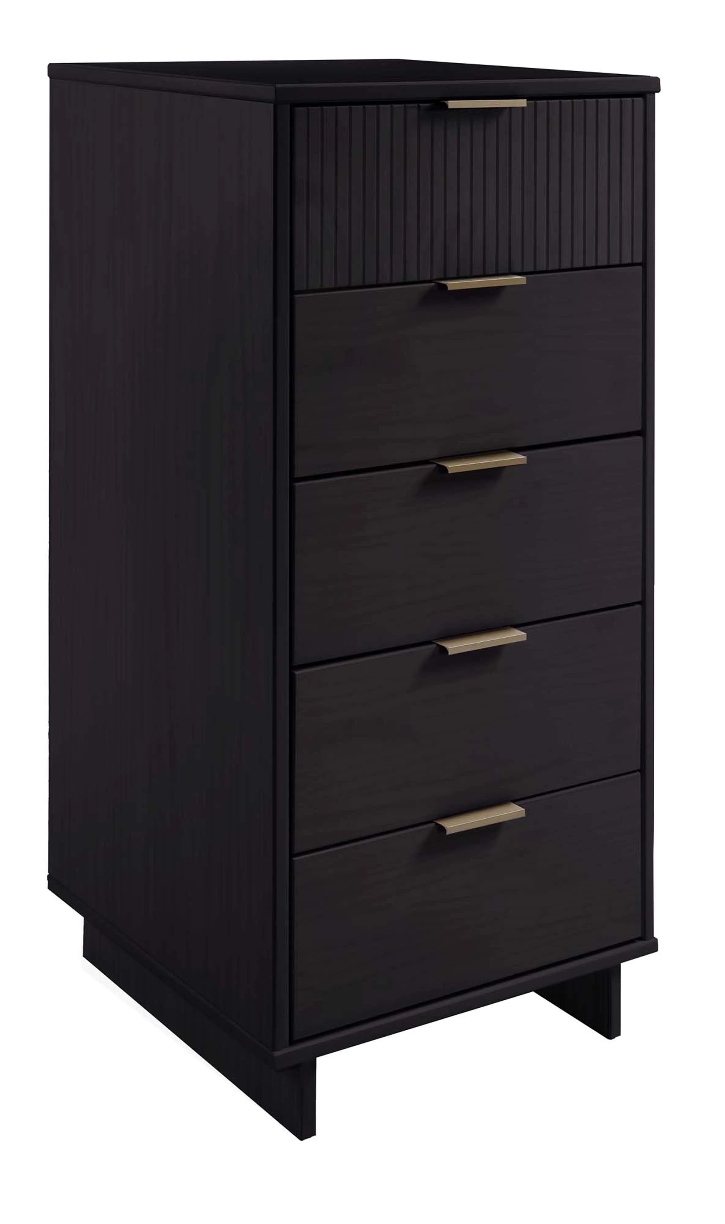 Granville 3-Piece Tall Narrow Chest, Double Dresser Set and Standard Dresser Set in Black - Image 11