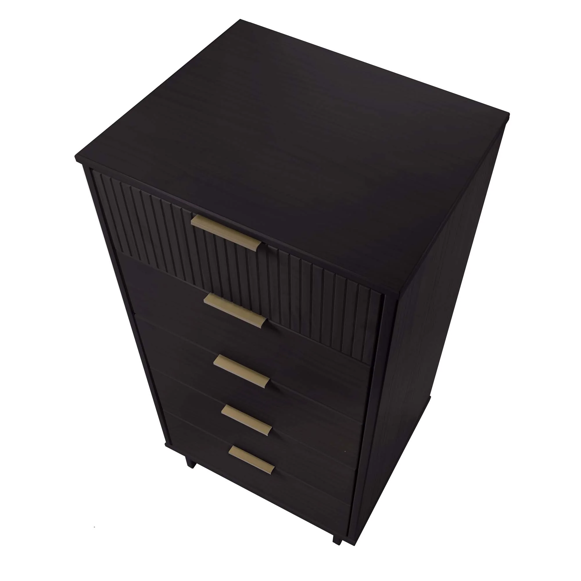 Granville 3-Piece Tall Narrow Chest, Double Dresser Set and Standard Dresser Set in Black - Image 13