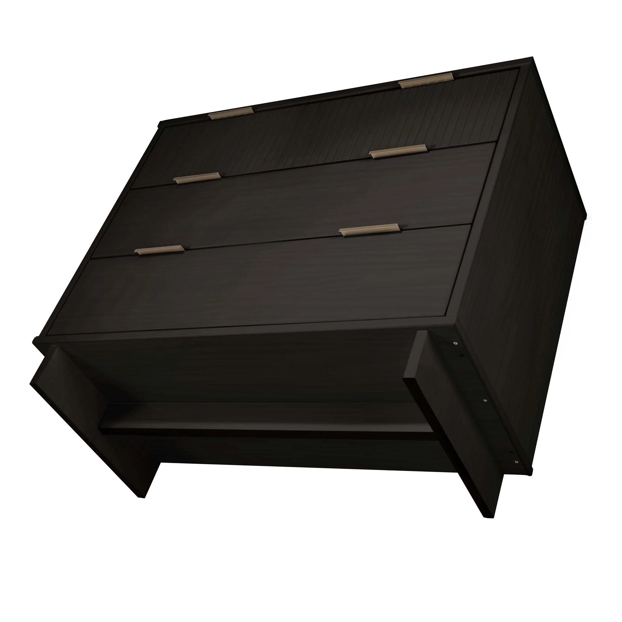 Granville 3-Piece Tall Narrow Chest, Double Dresser Set and Standard Dresser Set in Black - Image 21