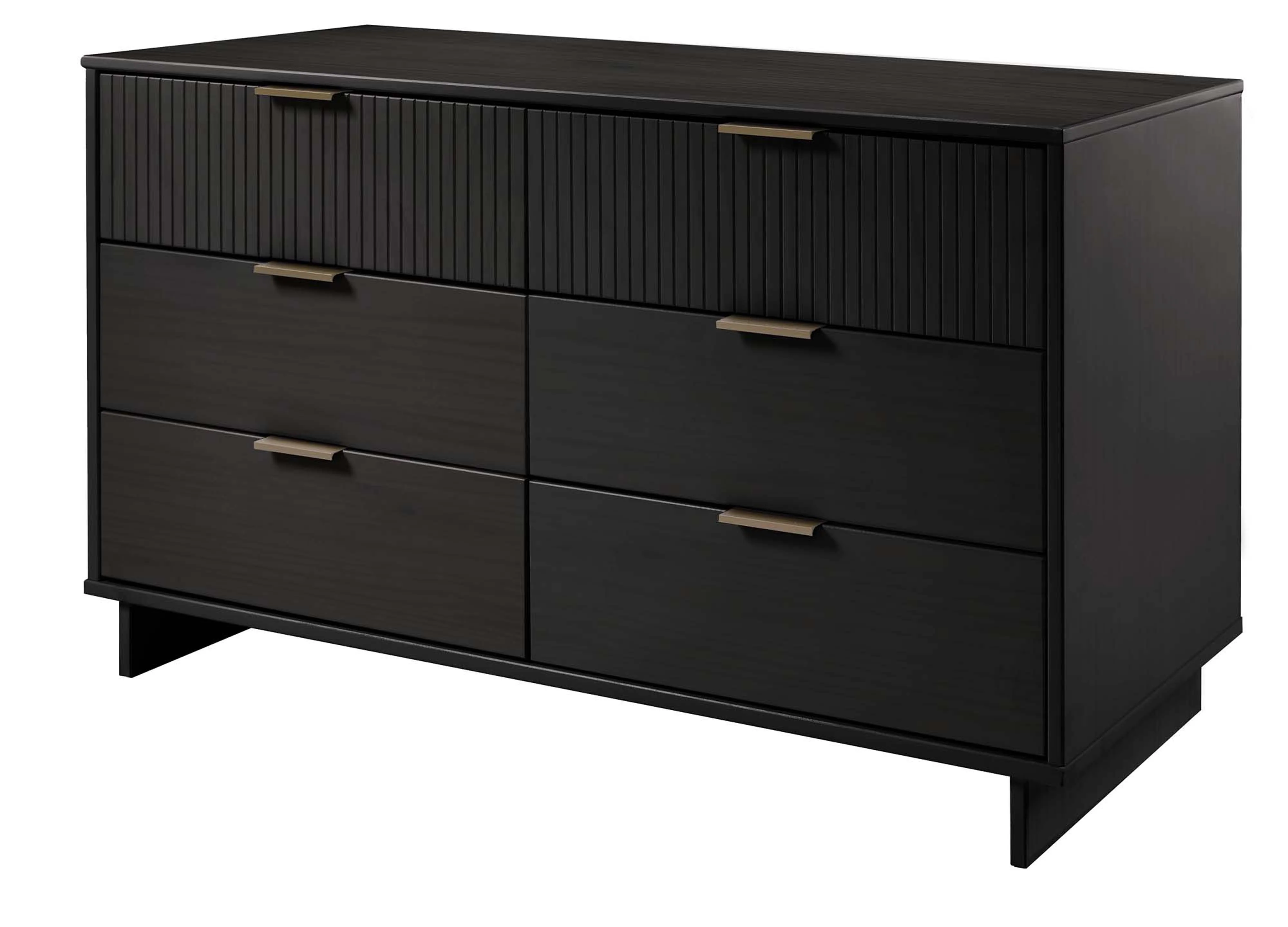 Granville 3-Piece Tall Narrow Chest, Double Dresser Set and Standard Dresser Set in Black - Image 23
