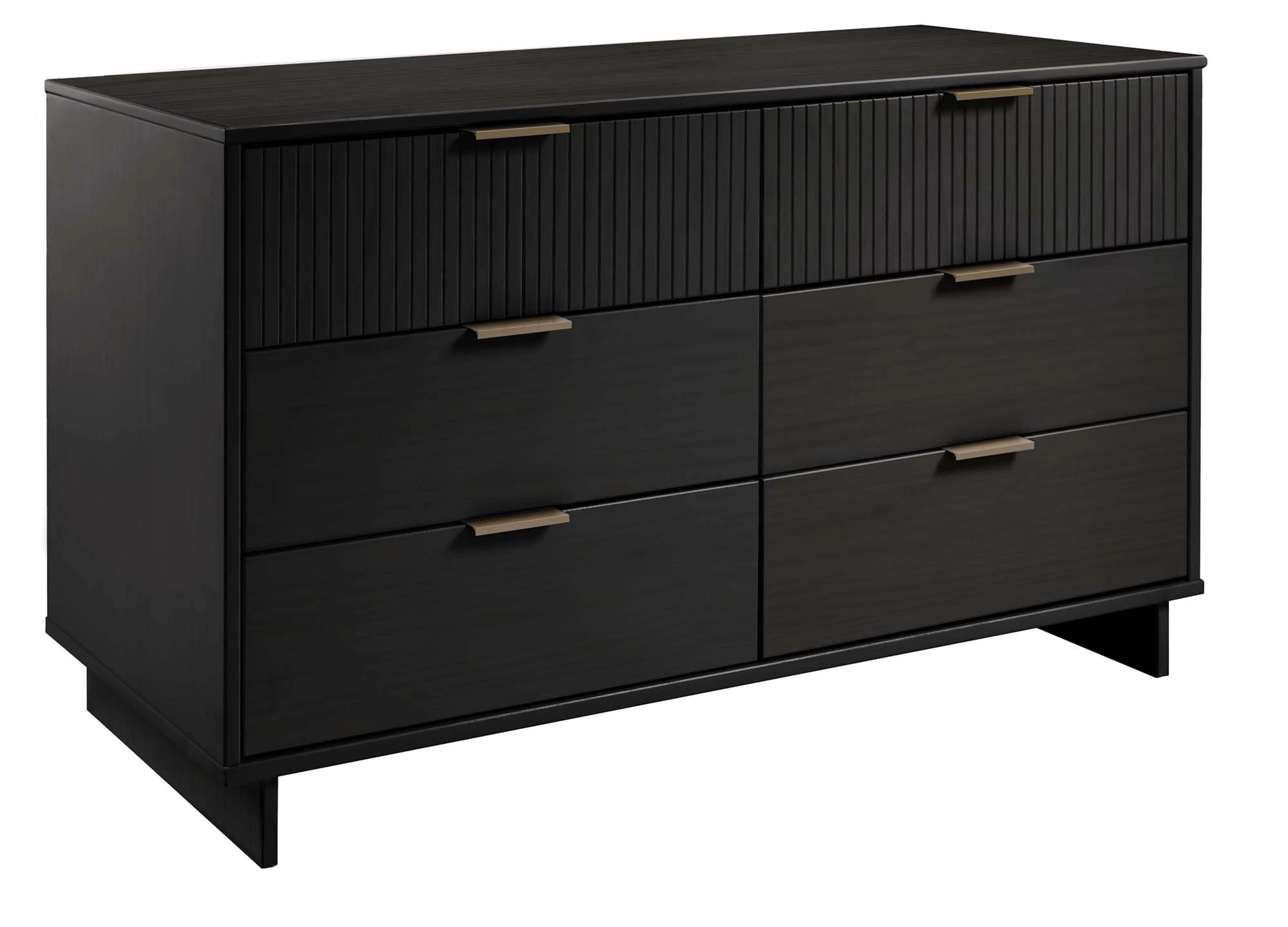 Granville 3-Piece Tall Narrow Chest, Double Dresser Set and Standard Dresser Set in Black - Image 24