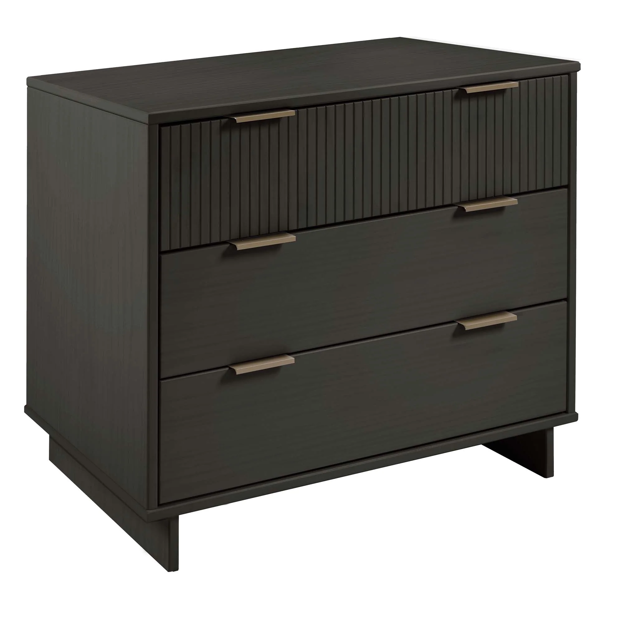 Granville 3-Piece Tall Narrow Chest, Double Dresser Set and Standard Dresser Set in Dark Grey - Image 18