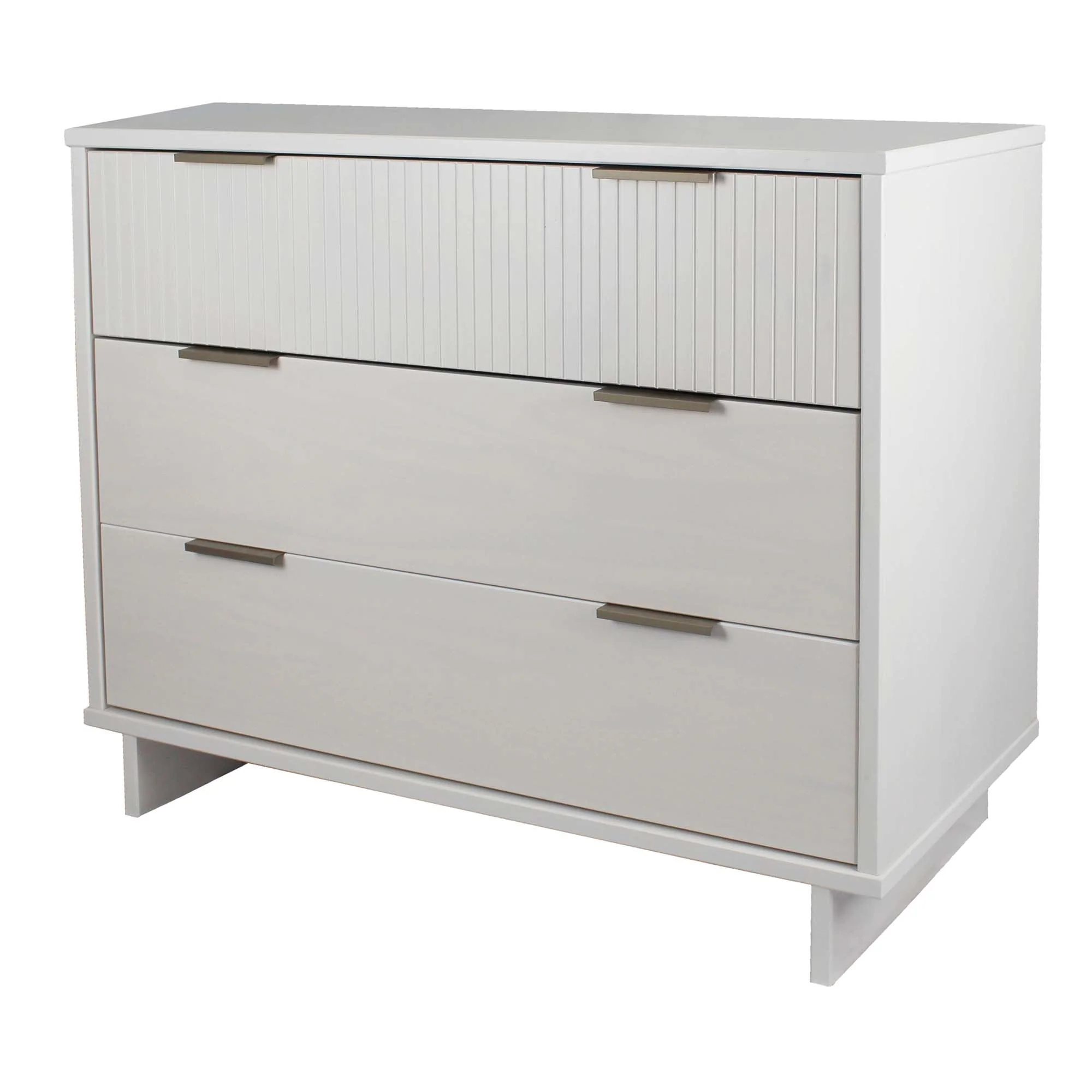 Granville 3-Piece Tall Narrow Chest, Double Dresser Set and Standard Dresser Set in White - Image 17