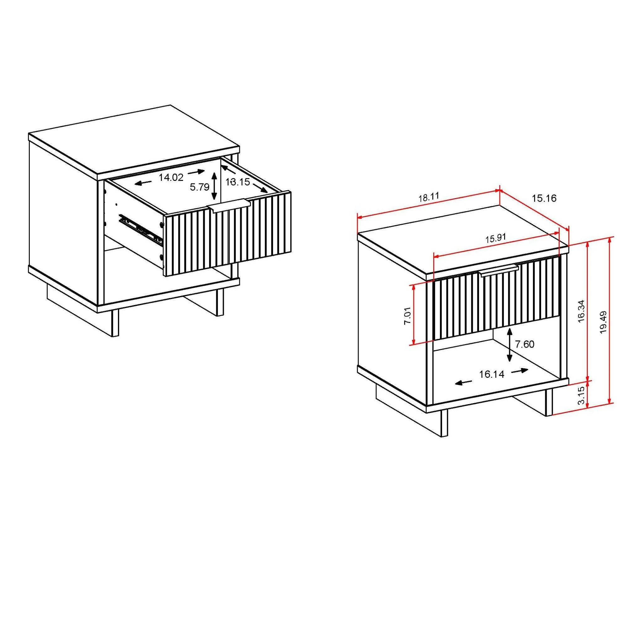 Granville Nightstand 1.0 in Light Grey (set of 2) - Image 3