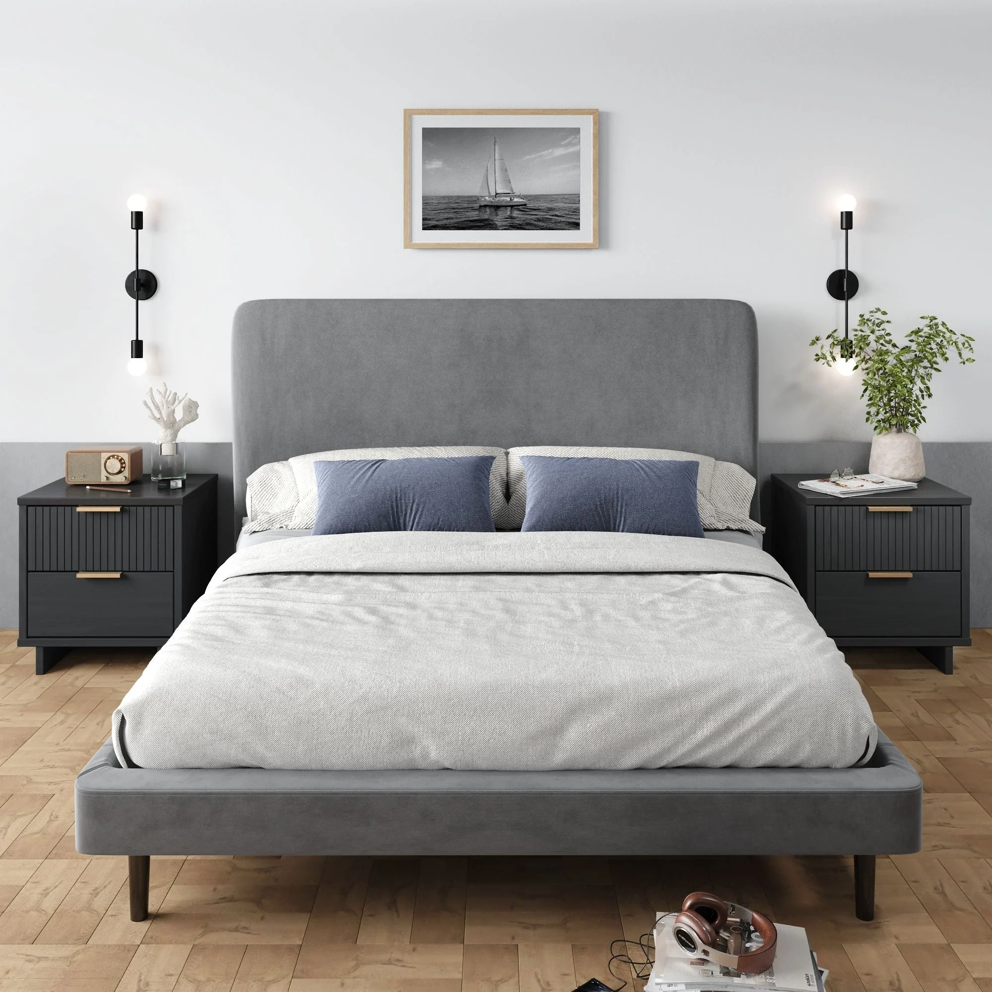 Granville Nightstand 2.0 in Dark Grey (set of 2) - Image 2