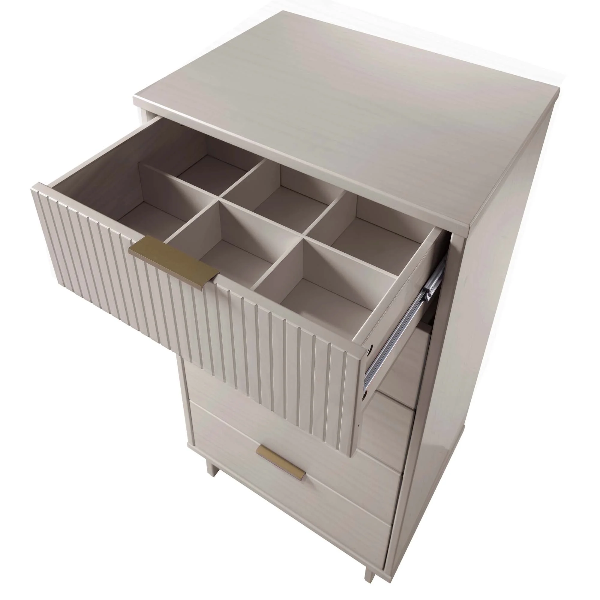 Granville Tall 23.62 Narrow Dresser in Light Grey - Image 5