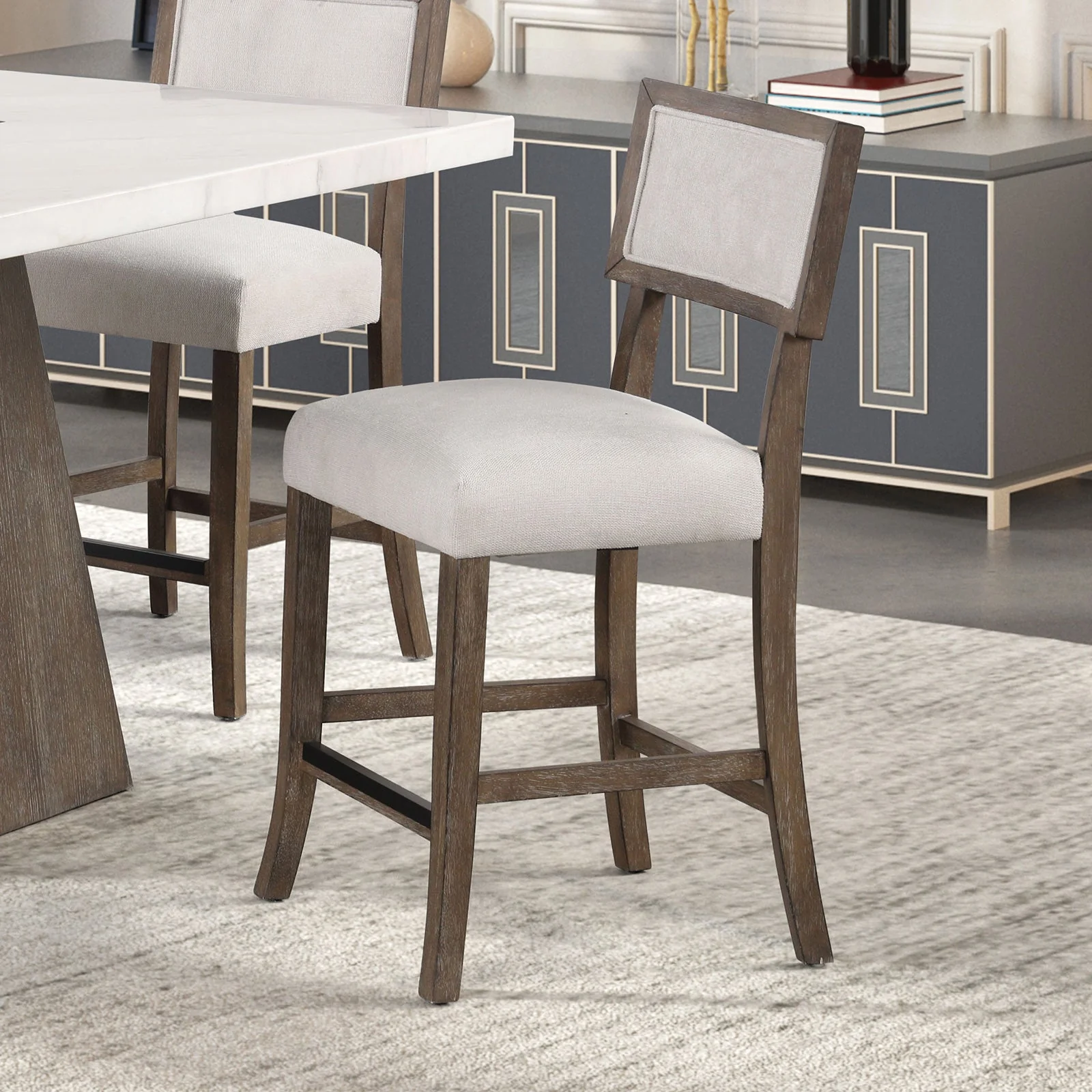 Grasten Dark Walnut/Light Gray Counter Ht. Stool
