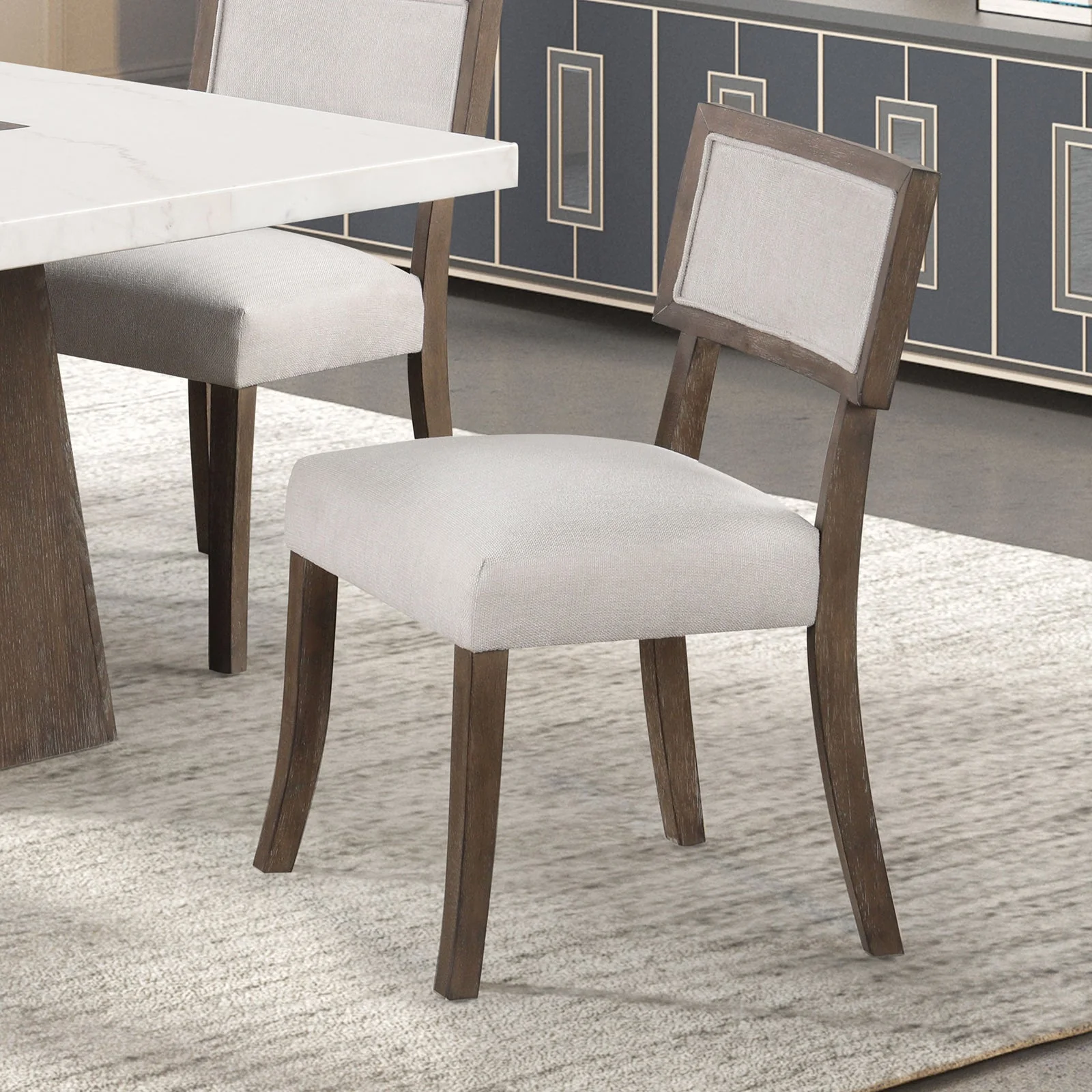 Grasten Dark Walnut/Light Gray Side Chair