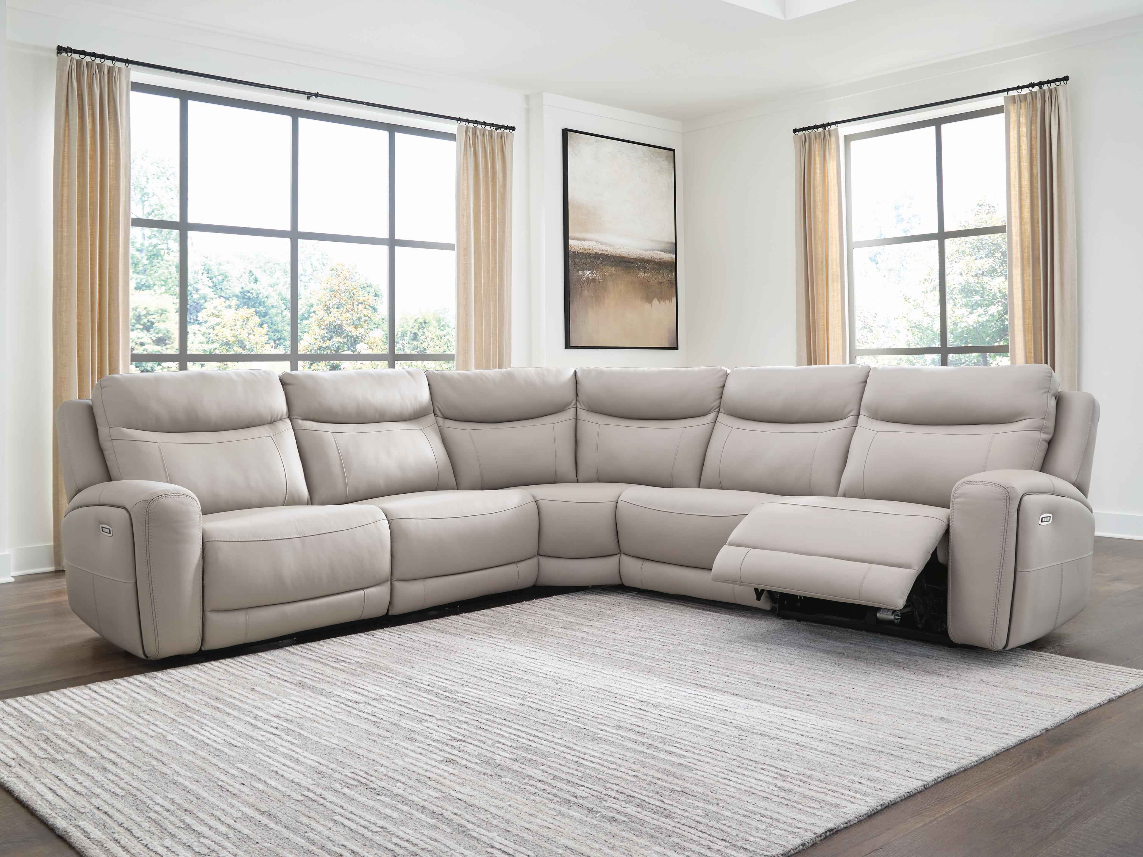 Gravier Gray 5-Piece Power Reclining Sectional - Image 2