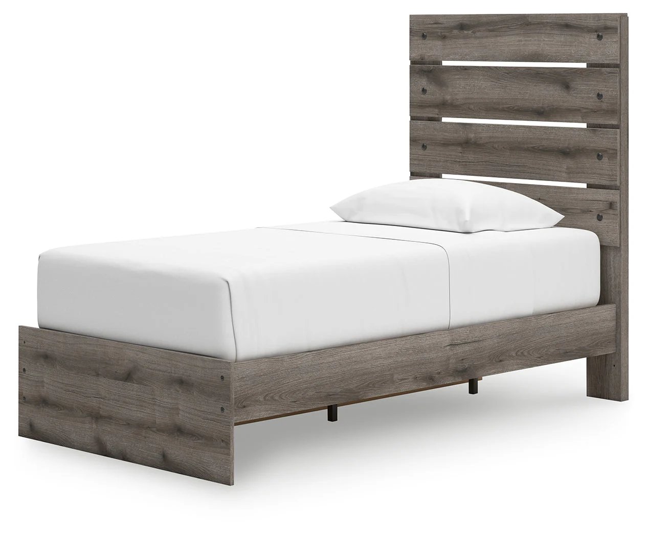 Graystorm Brown Gray Full Storage Platform Bed with 2 Drawers