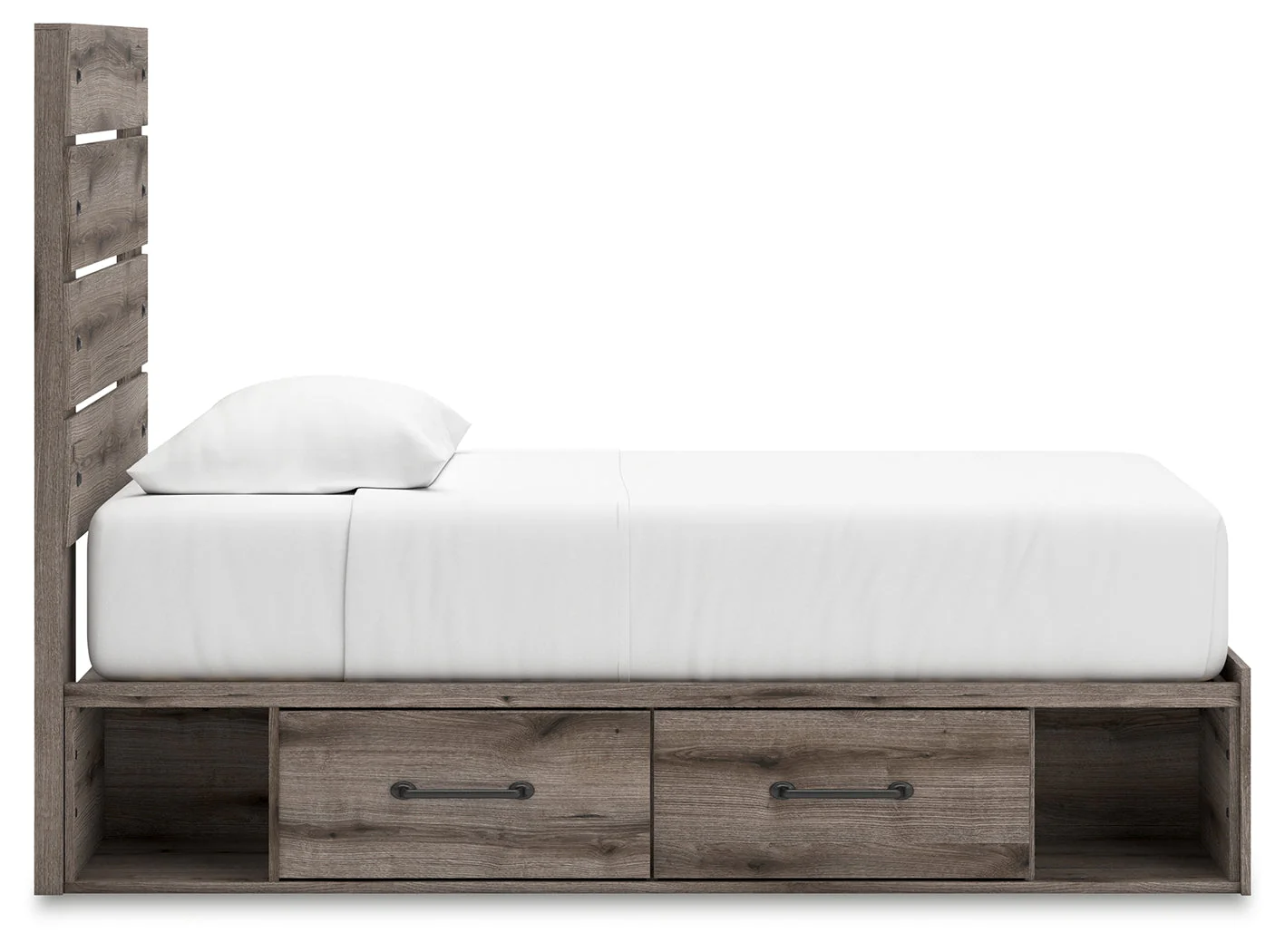 Graystorm Brown Gray Twin Storage Platform Bed with 4 Drawers - Image 10
