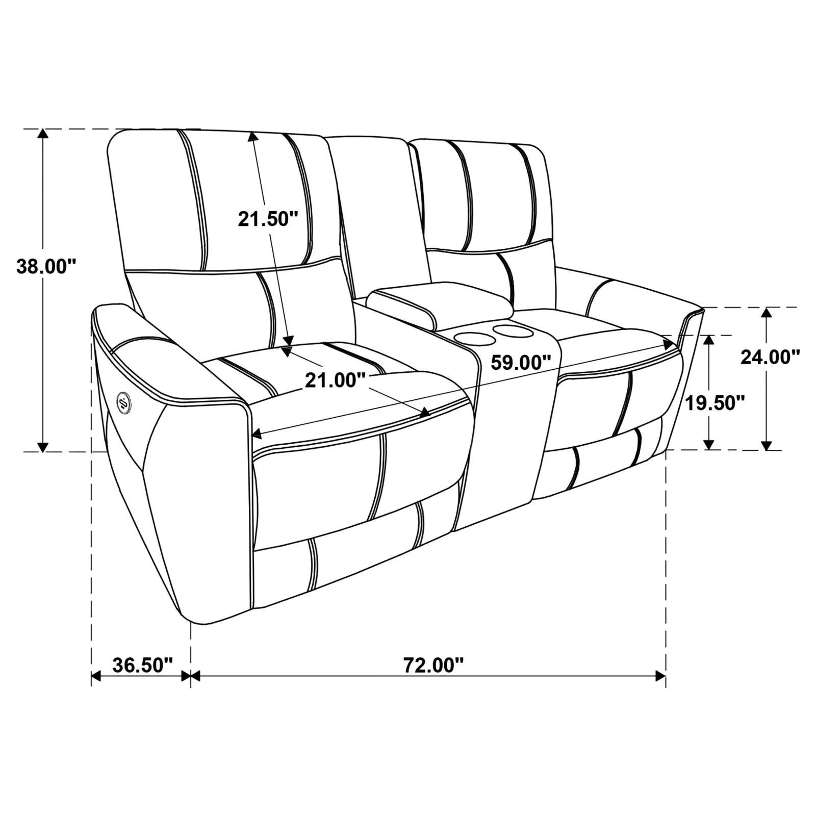 Greenfield Dove Grey 2-Piece Power Reclining Sofa Set - Image 17