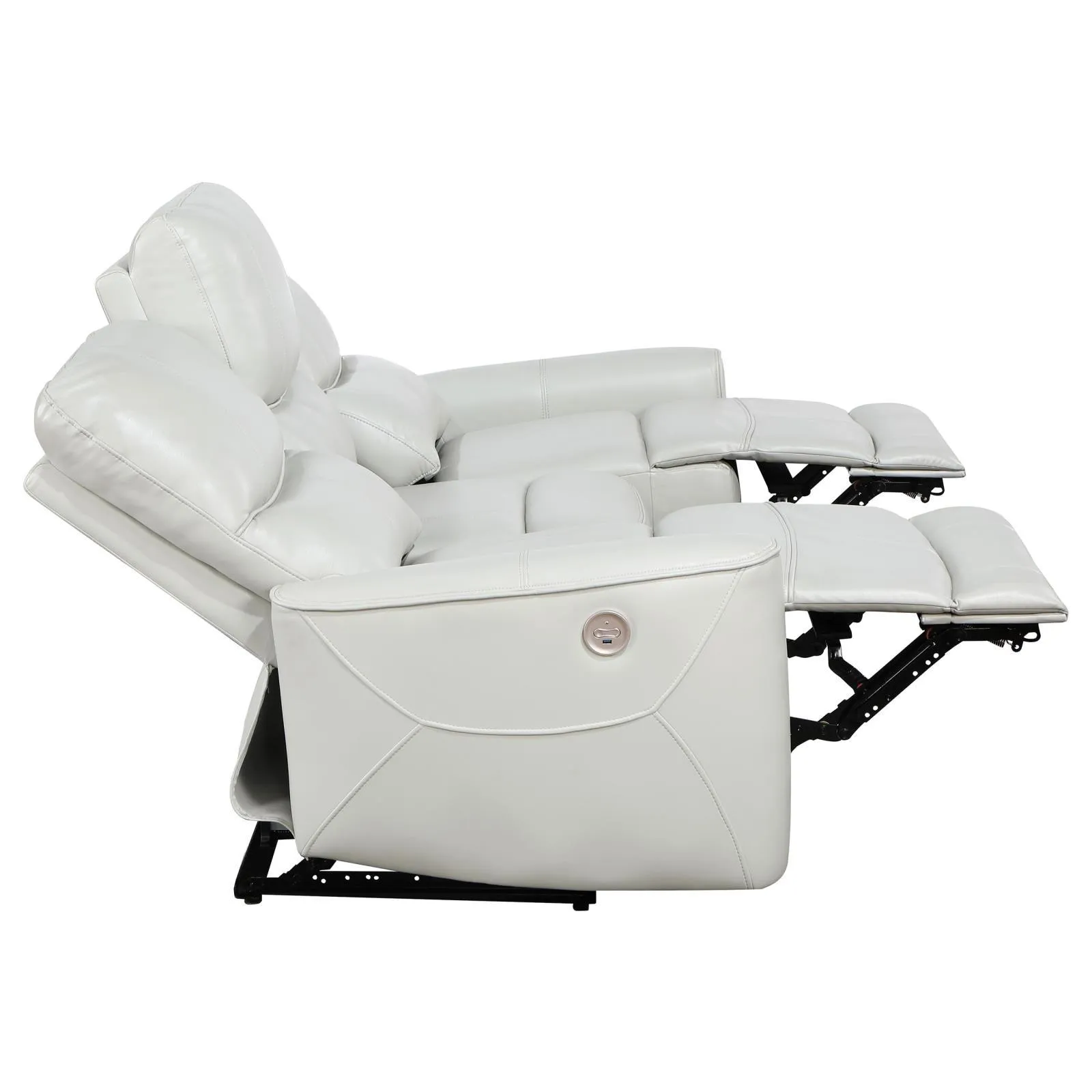 Greenfield Dove Grey 3-Piece Power Reclining Sofa Set - Image 6