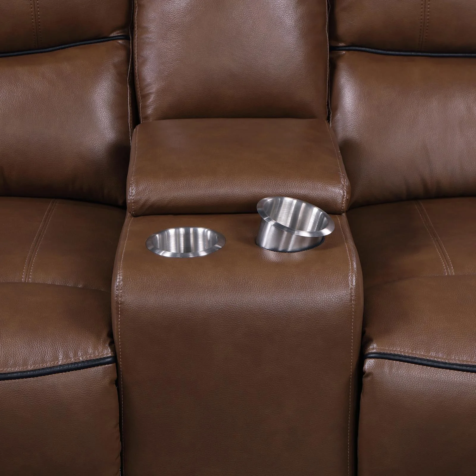 Greenfield Saddle Brown 2-Piece Upholstered Power Reclining Set - Image 12