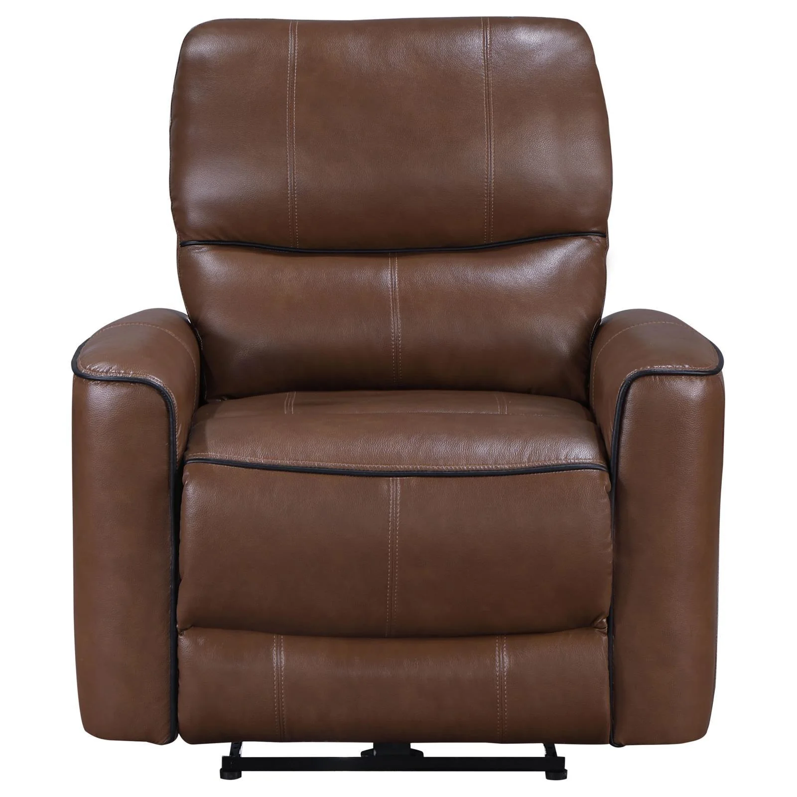 Greenfield Saddle Brown Upholstered Power Recliner Chair - Image 3