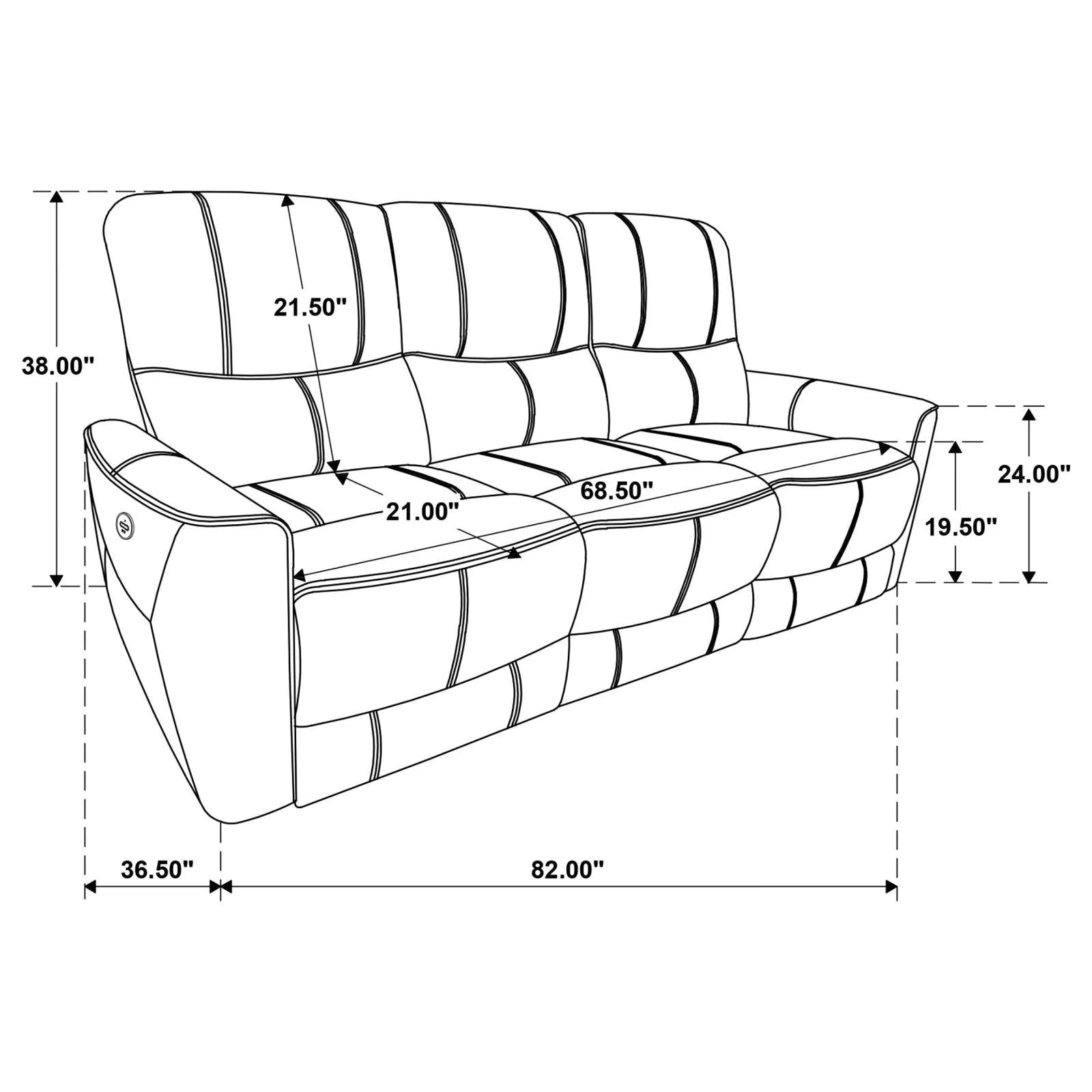 Greenfield Upholstered Power Reclining Sofa Saddle Brown - Image 9