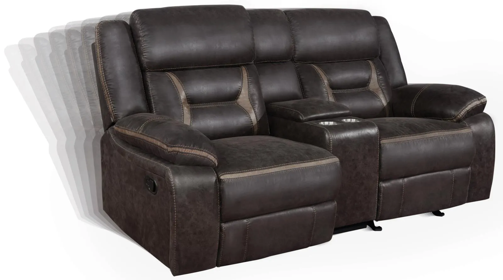 Greer Upholstered Tufted Back Glider Loveseat - Image 4
