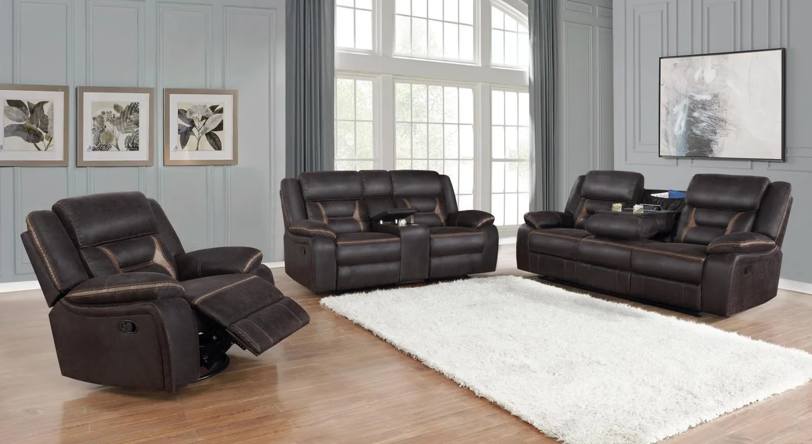 Greer Upholstered Tufted Back Glider Loveseat - Image 5