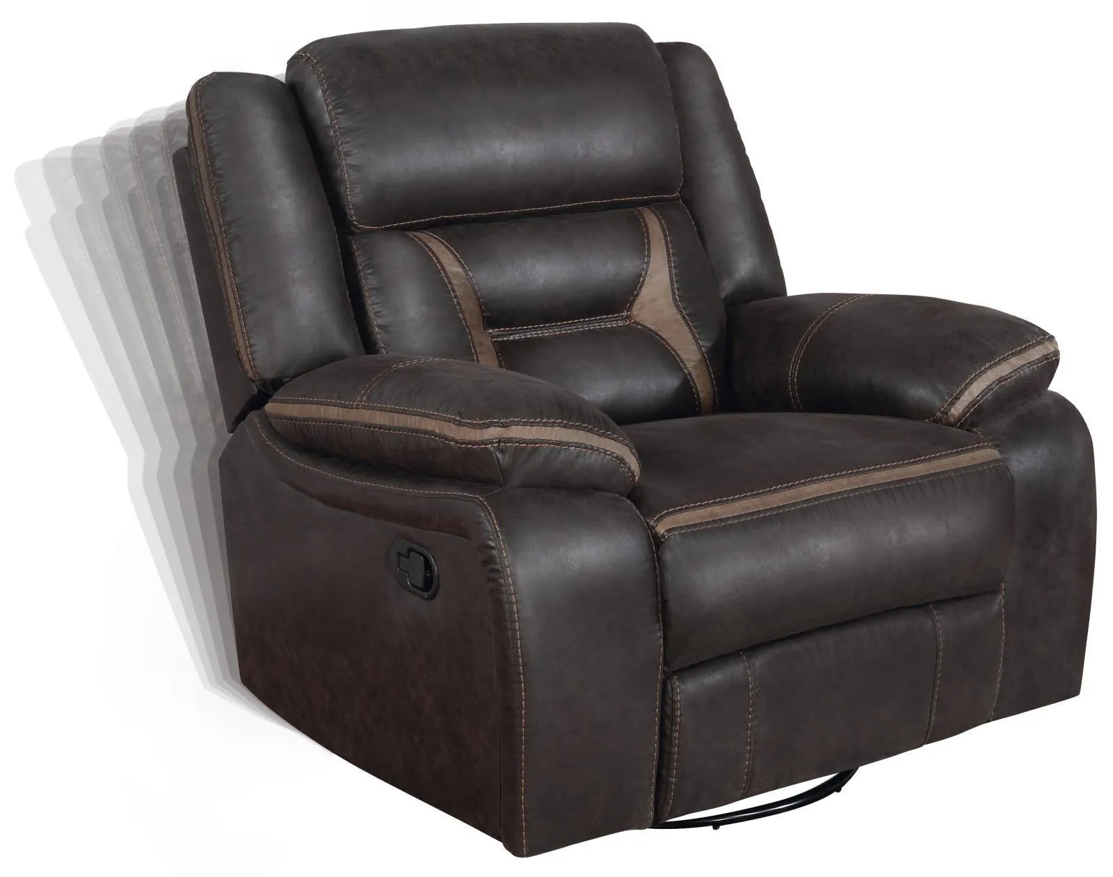 Greer Upholstered Tufted Back Glider Recliner - Image 4