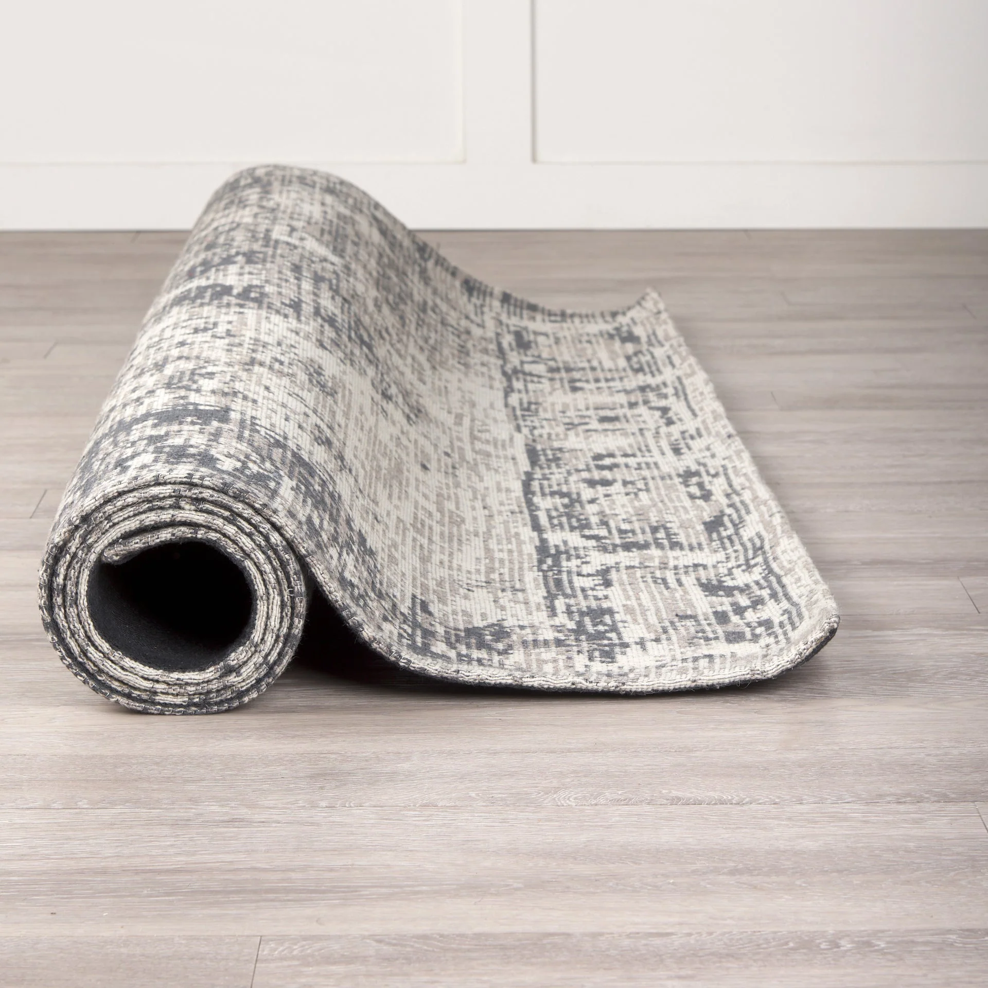 Greyson 96.0L x 60.0W x 0.4H Gray Area Rug - Image 2