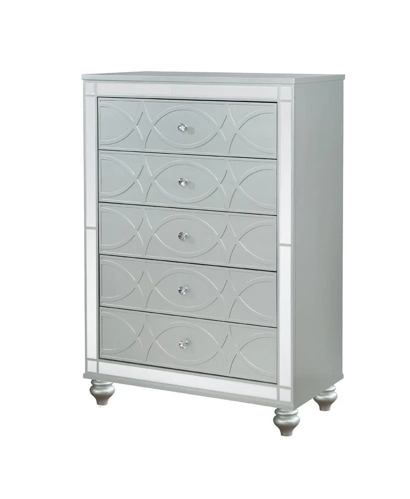 Gunnison Silver Metallic 5-Drawer Chest - Image 7