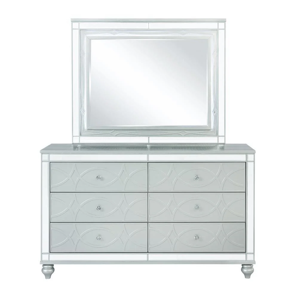 Gunnison Silver Metallic 6-Drawer Dresser - Image 7