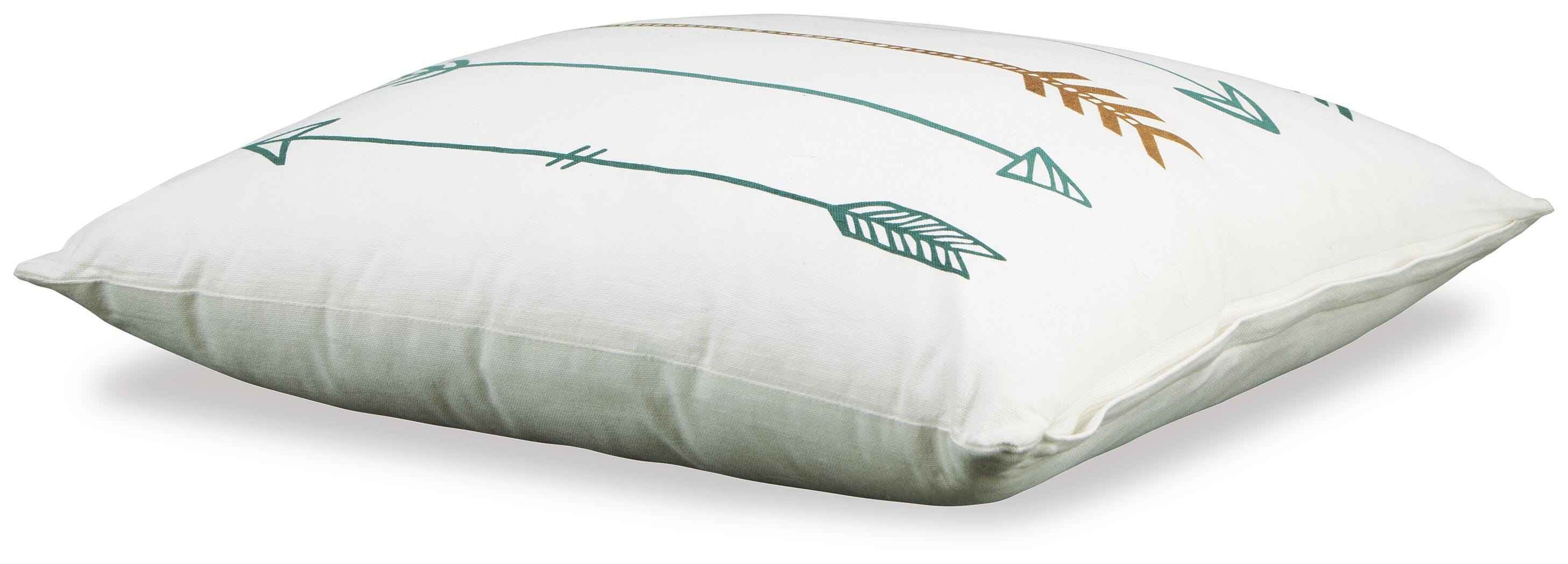 Gyldan White/Teal/Gold Pillow - Image 3