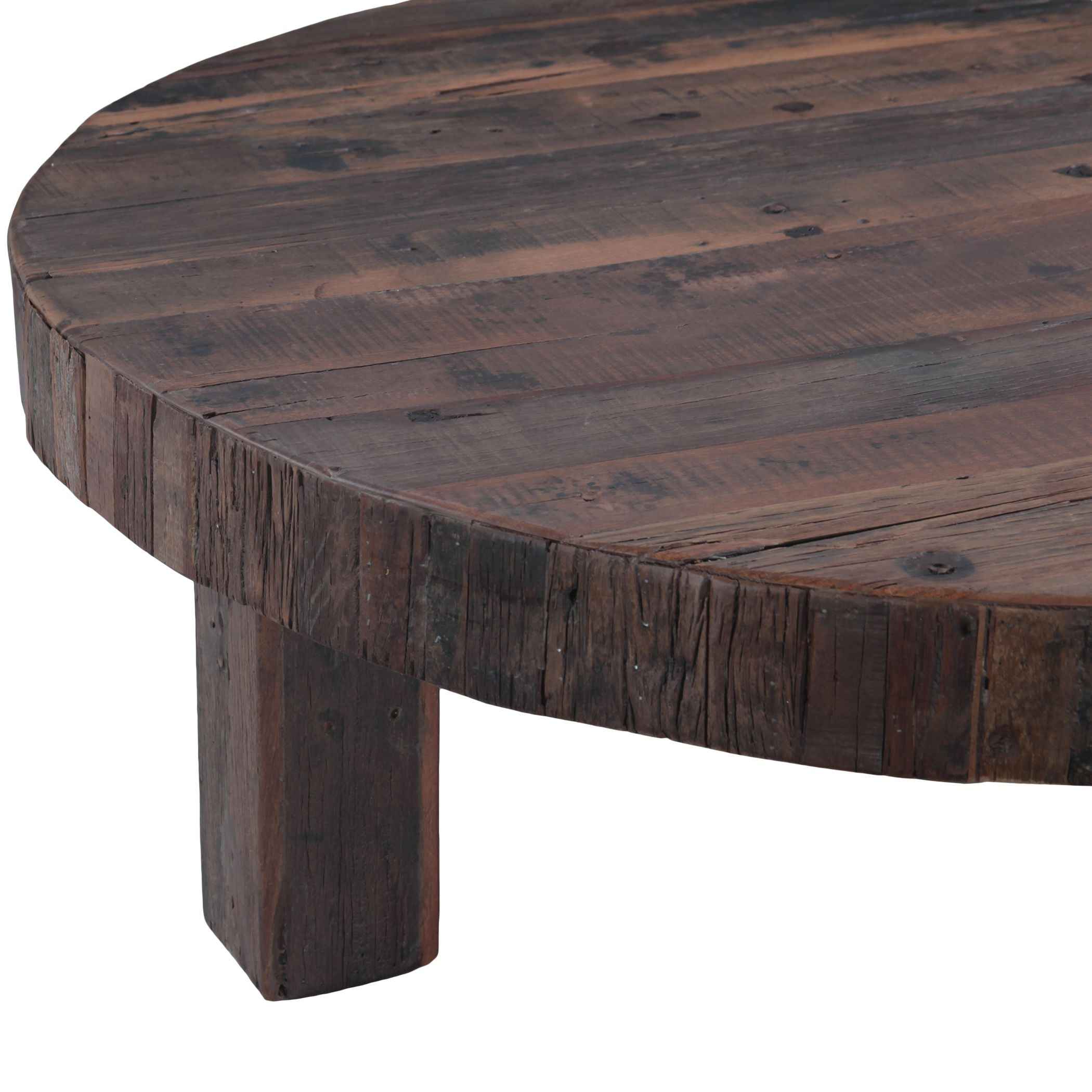 Hacienda 47" Round Coffee Table in Reclaimed Wood - Image 3