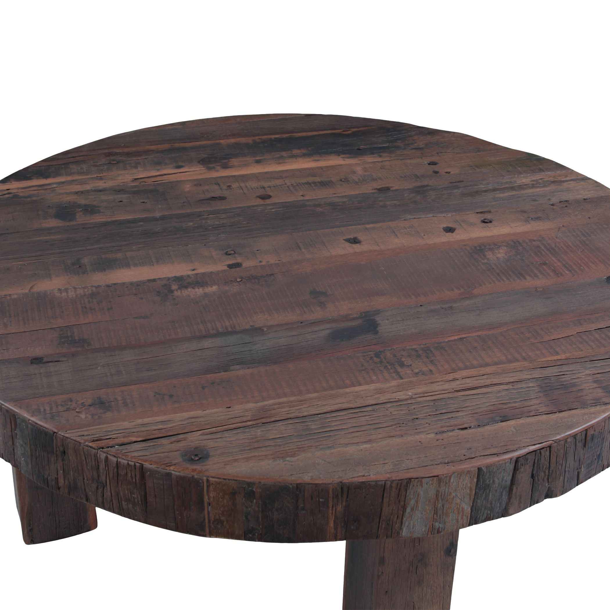 Hacienda 47" Round Coffee Table in Reclaimed Wood - Image 5