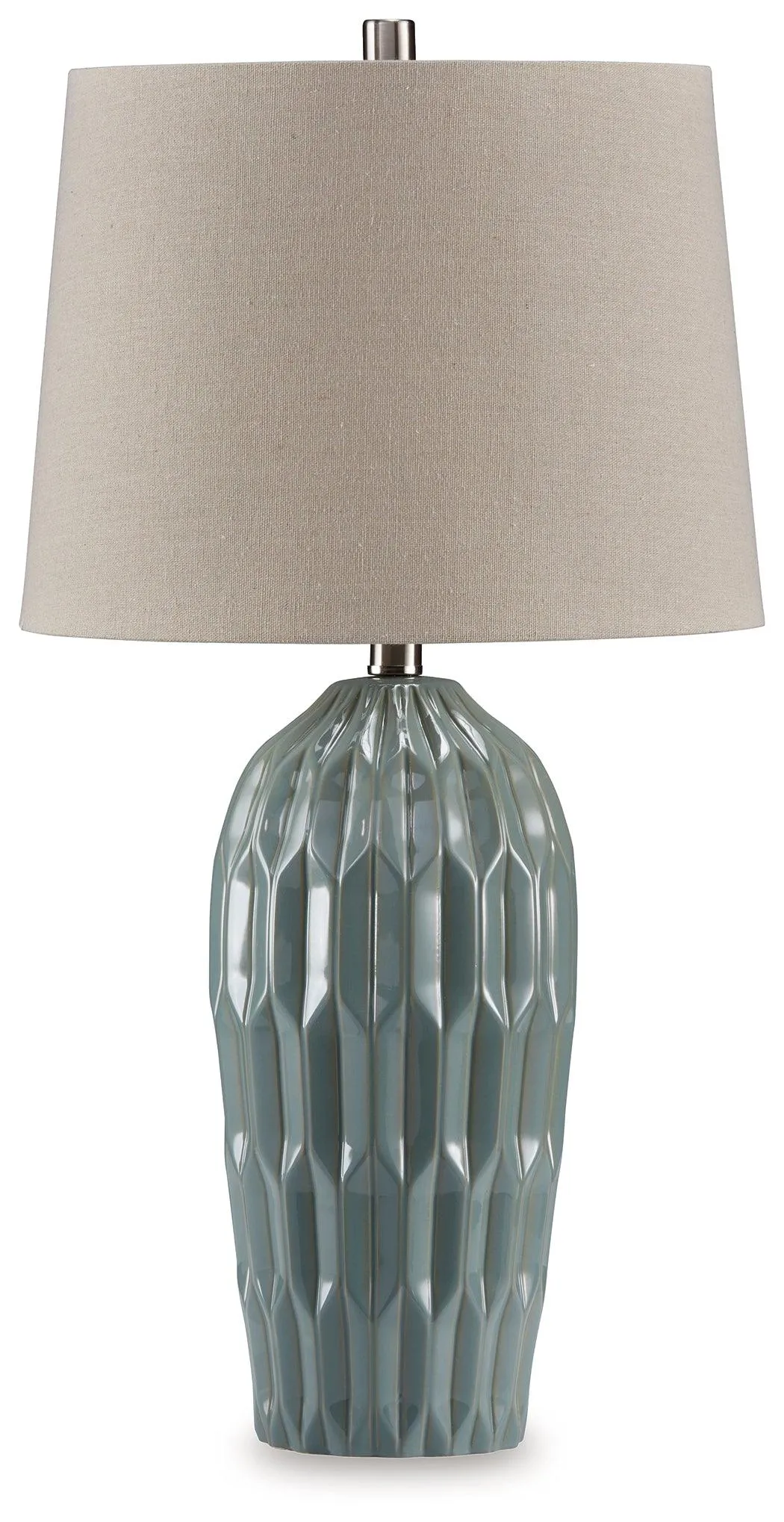 Hadbury Pale Blue/Teal Table Lamp - Image 2