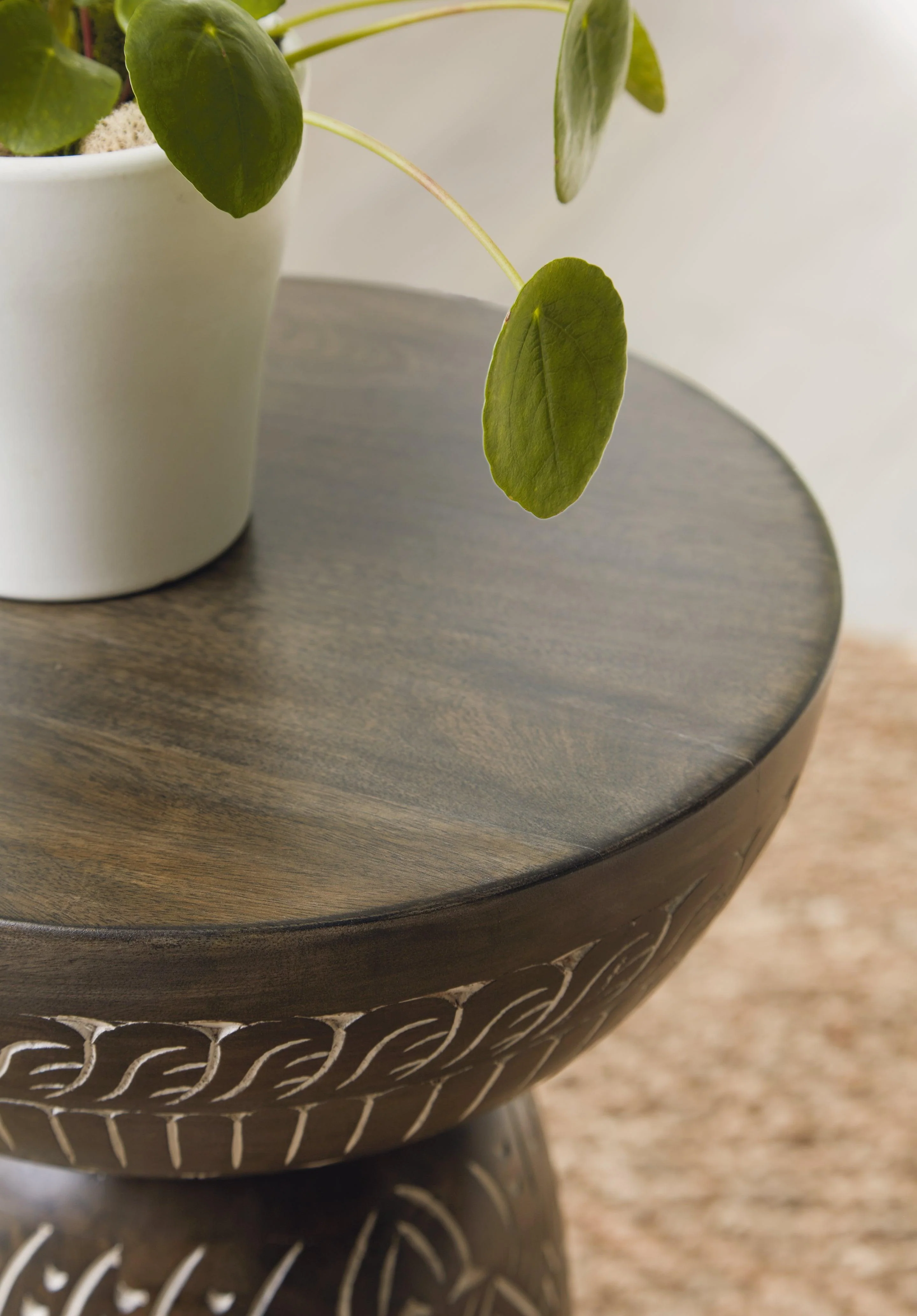 Hadcher Cream/Brown Accent Table - Image 2