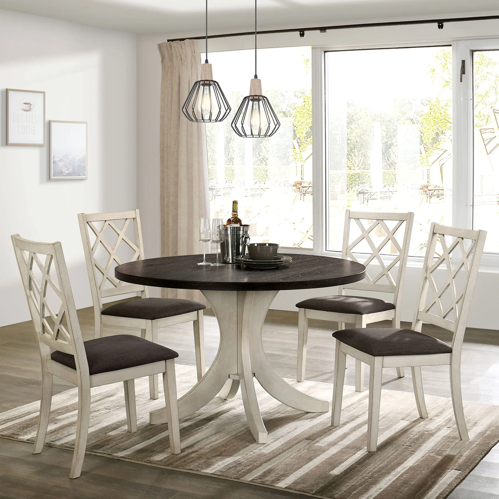 Haleigh Antique White/Gray Side Chair - Image 2