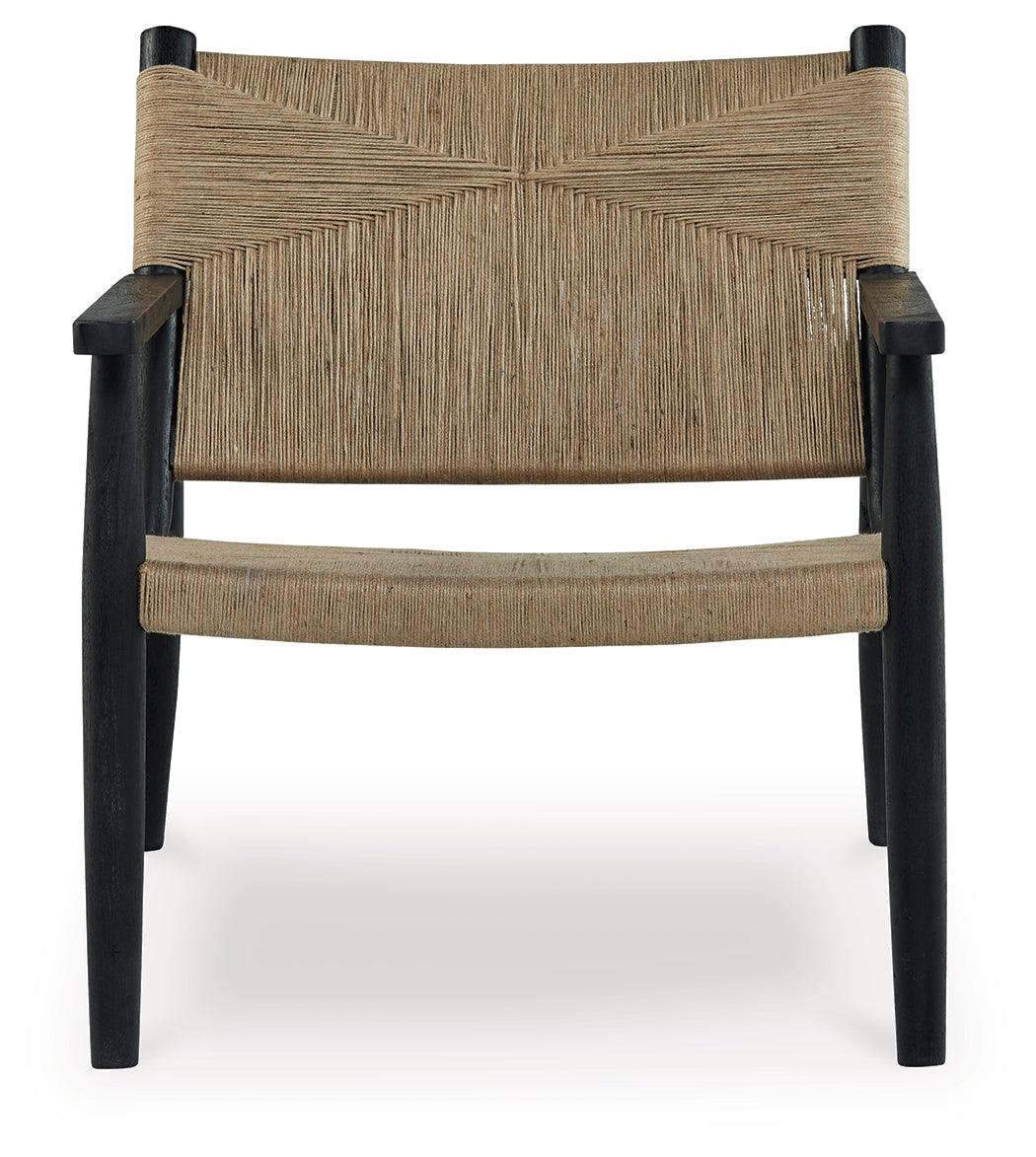Halfmore Black/Natural Accent Chair - Image 3