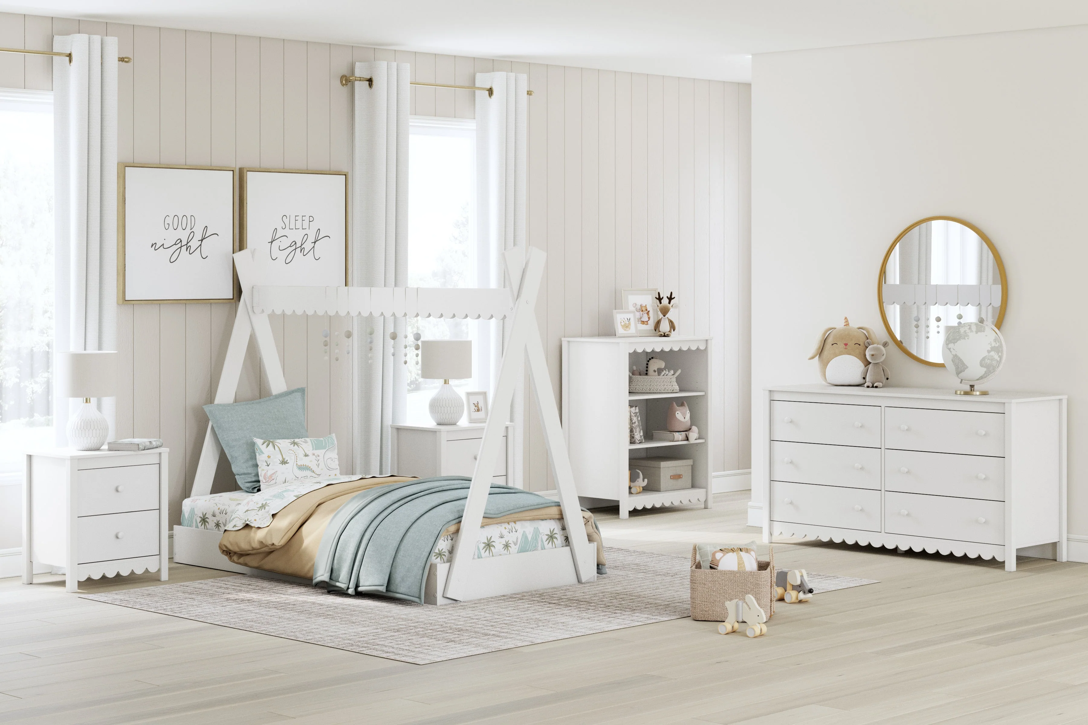 Hallityn White Youth Tent Bedroom Set - Image 4