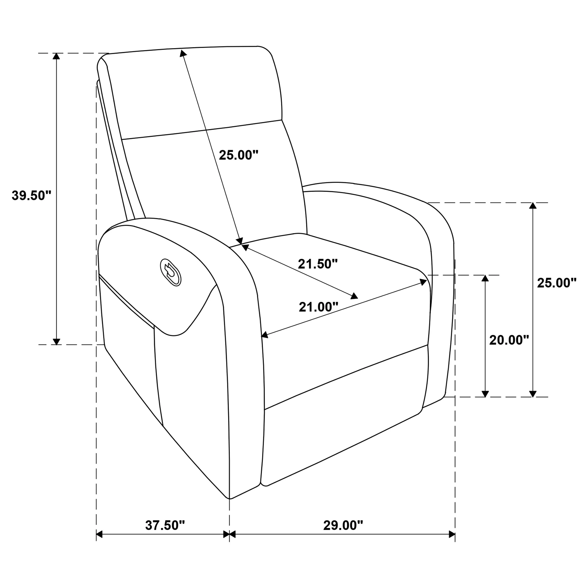 Hamilton Chenille Upholstered Manual Glider Recliner Sand - Image 10