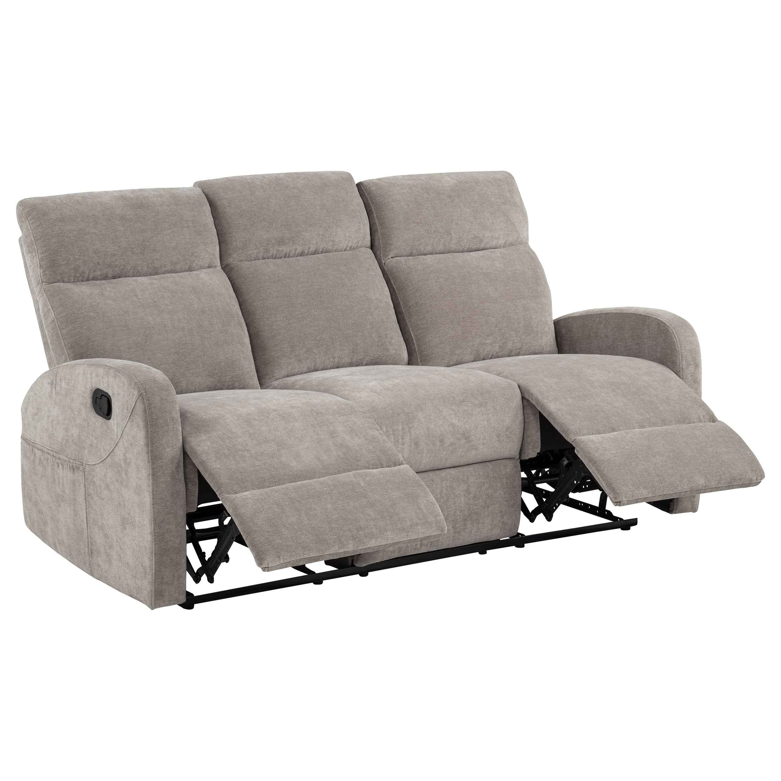 Hamilton Chenille Upholstered Manual Reclining Sofa Sand - Image 4
